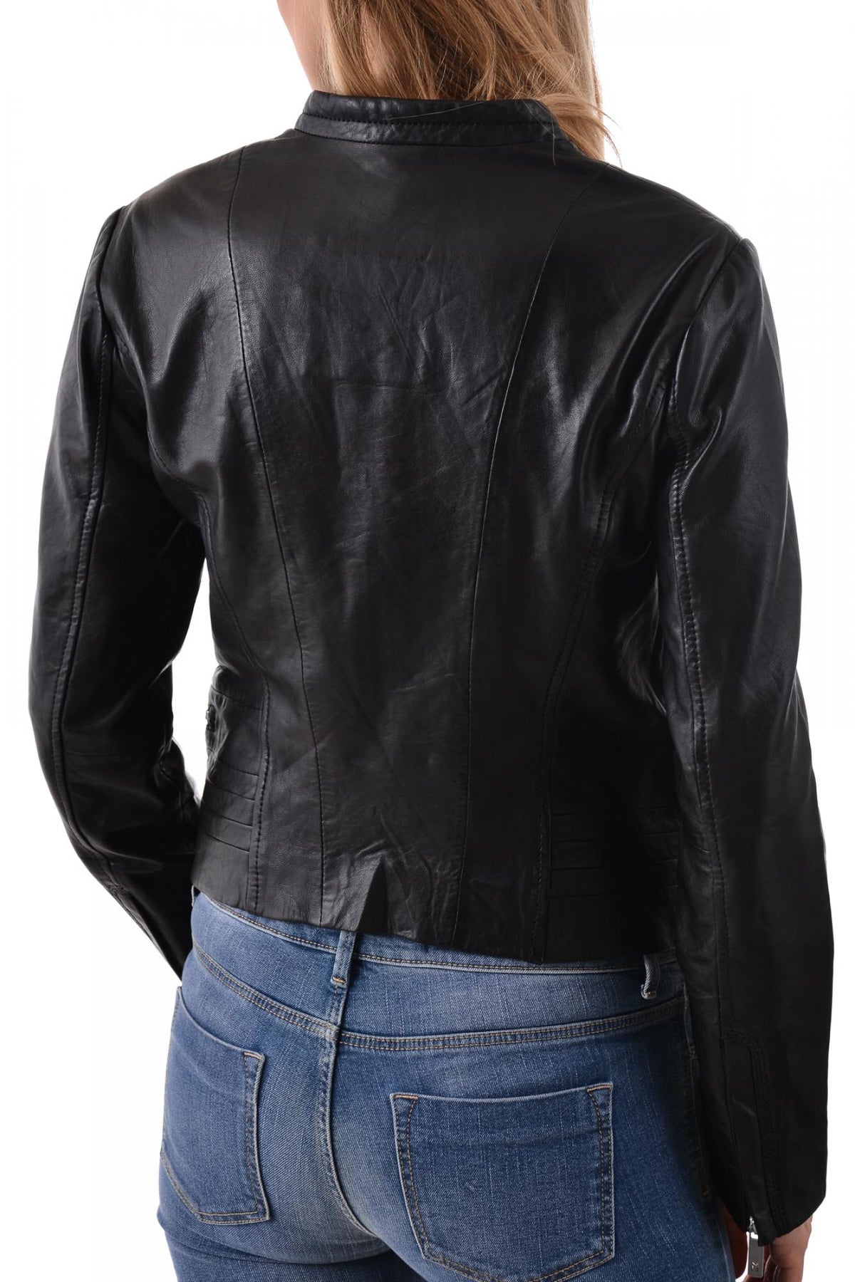 Mauritius jacket in black sheepskin - Image n°3