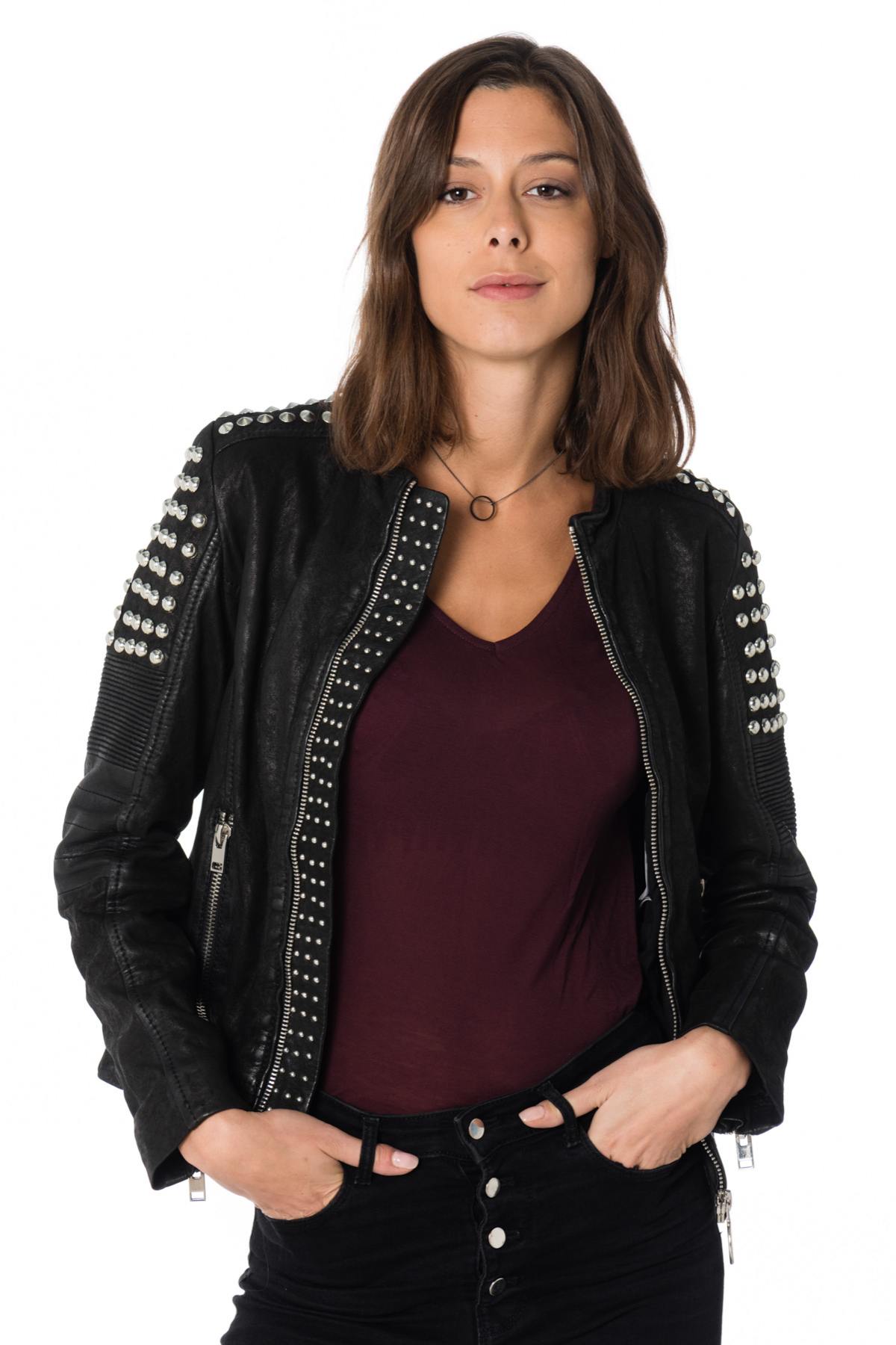 ACDC women's studded lambskin jacket - Image n°5