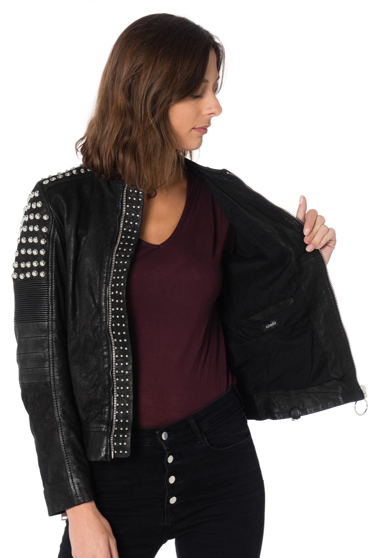 ACDC women's studded lambskin jacket - Image n°6