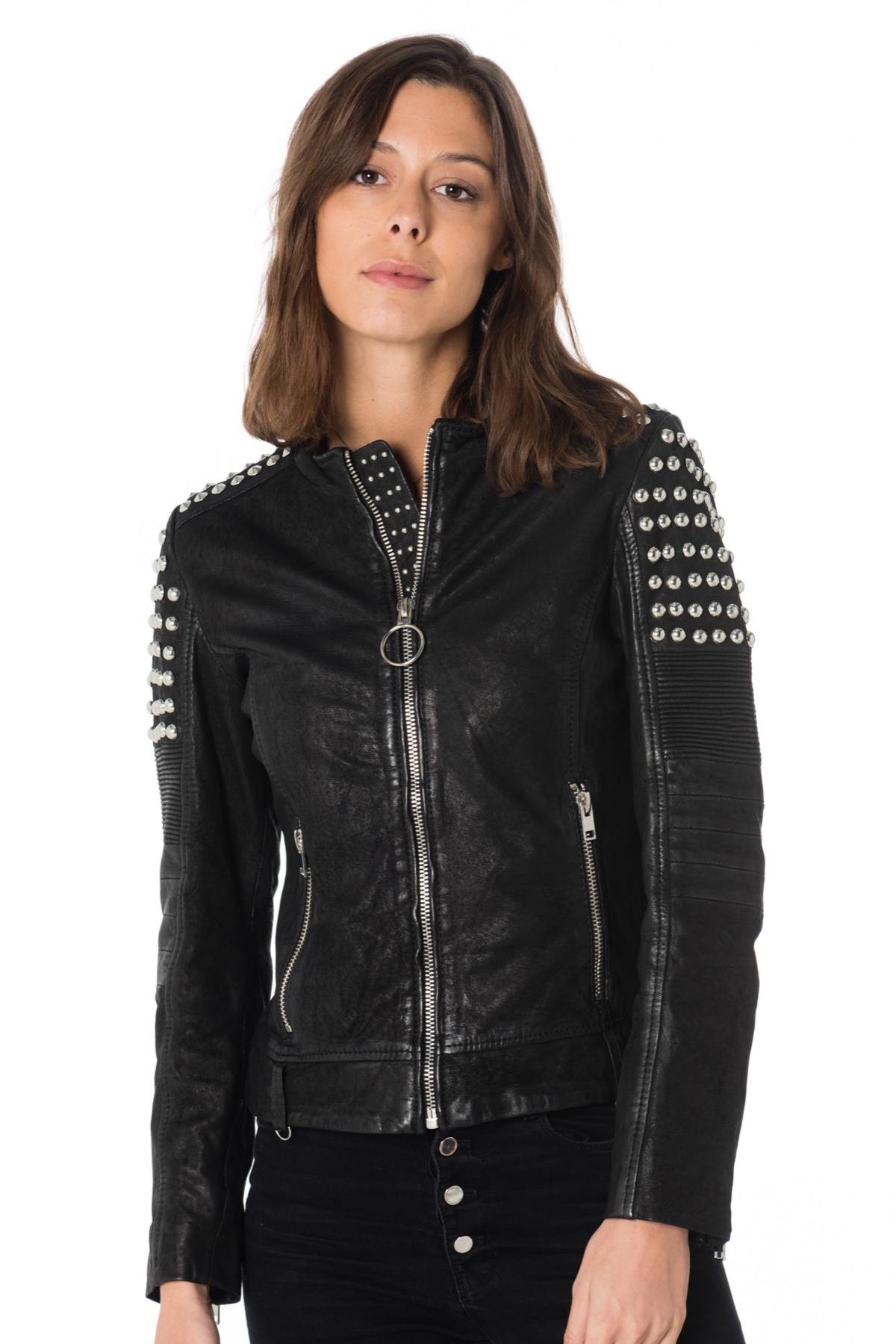 ACDC women's studded lambskin jacket - Image n°2