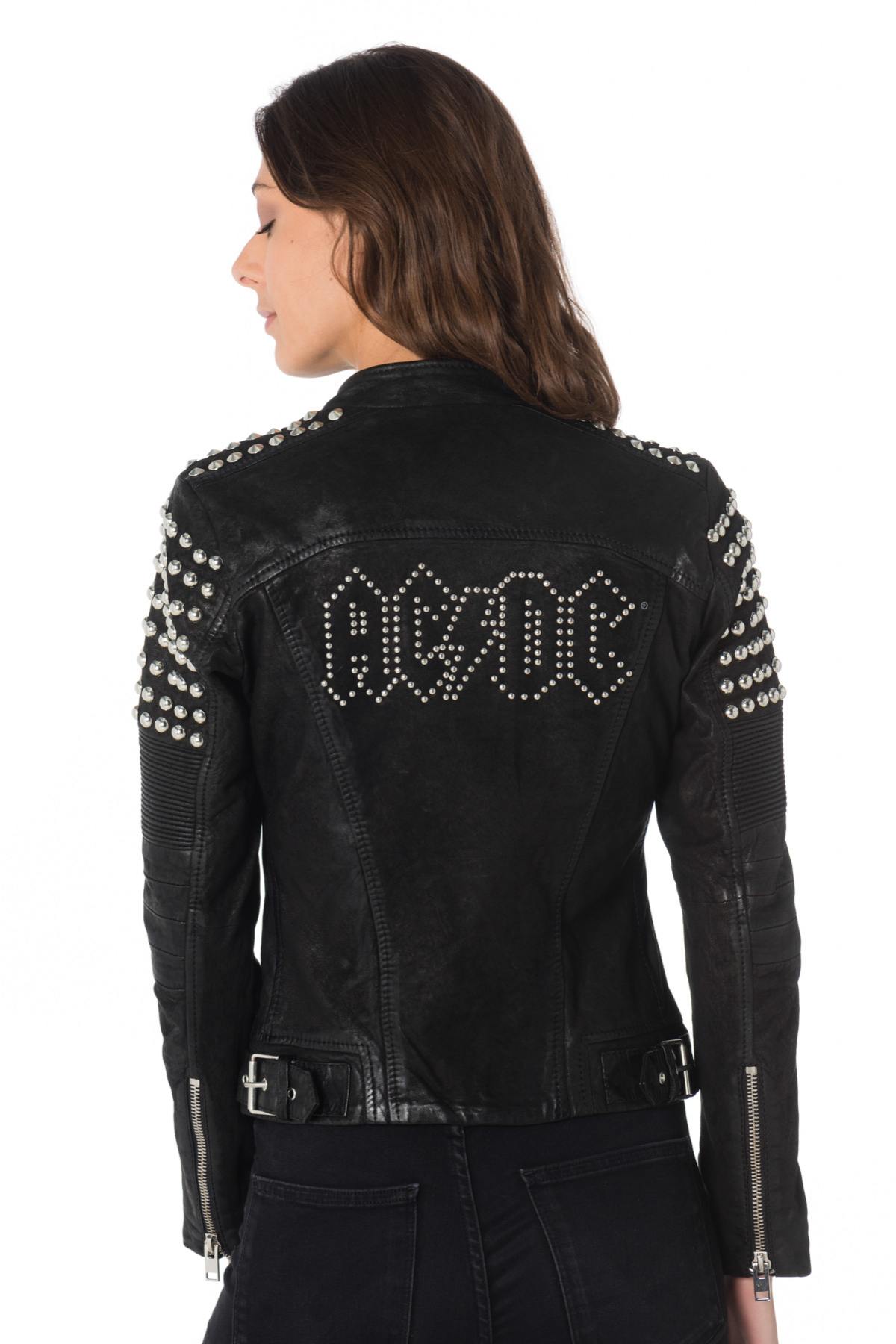 ACDC women's studded lambskin jacket - Image n°1