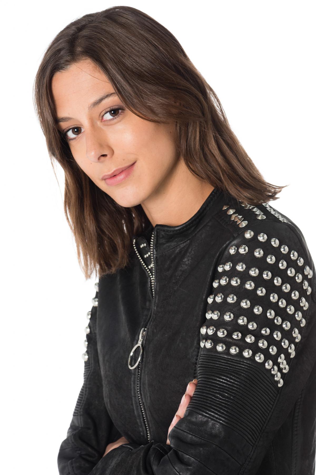 ACDC women's studded lambskin jacket - Image n°7