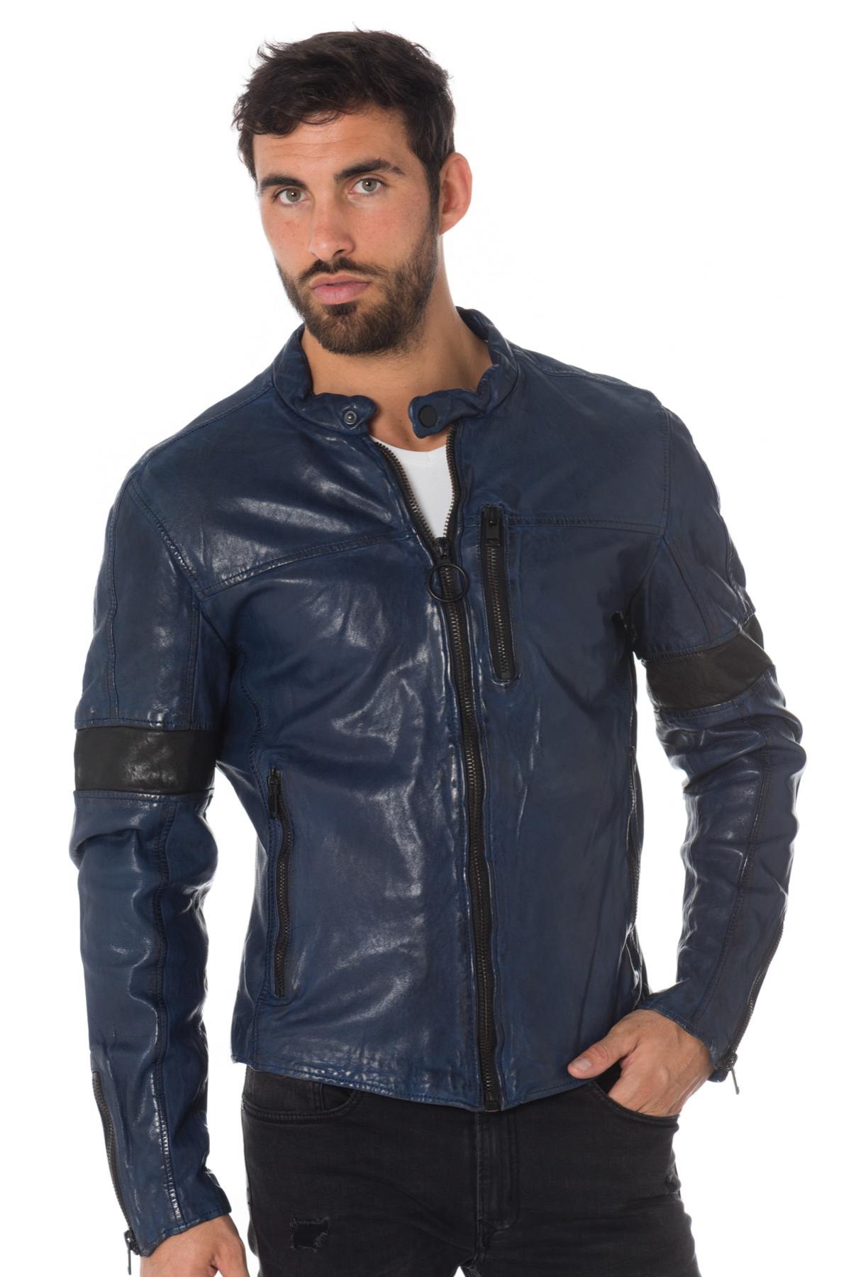 Gipsy men's distressed blue jacket - Image n°7