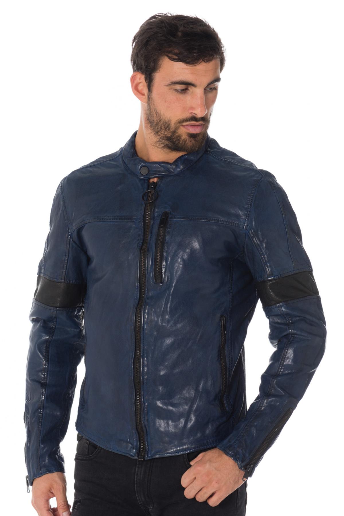 Gipsy men's distressed blue jacket - Image n°8