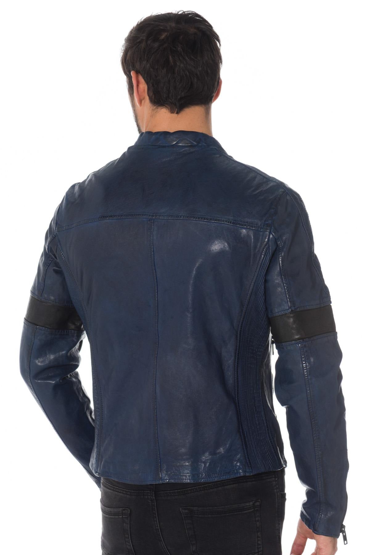 Gipsy men's distressed blue jacket - Image n°5