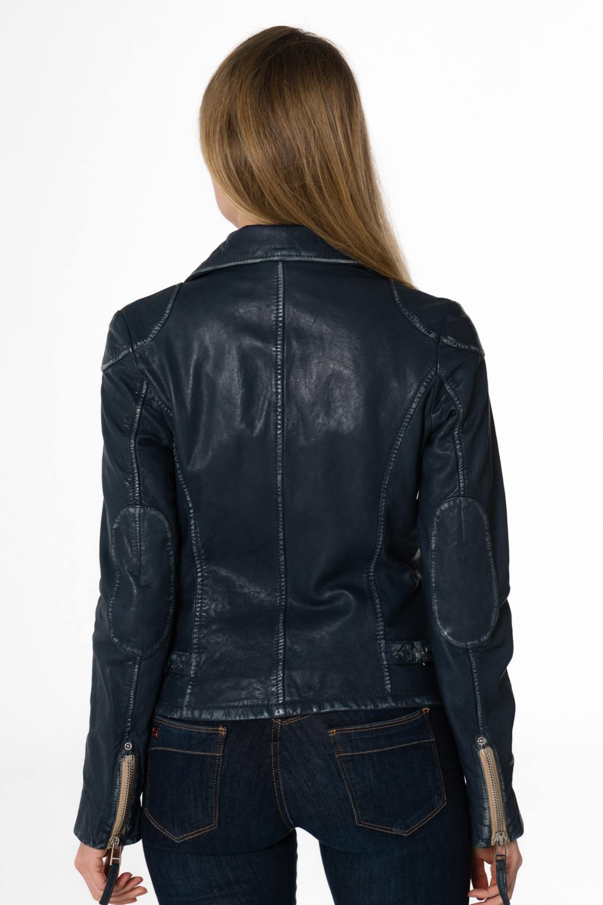 Distressed blue perfecto for Women - Image n°6