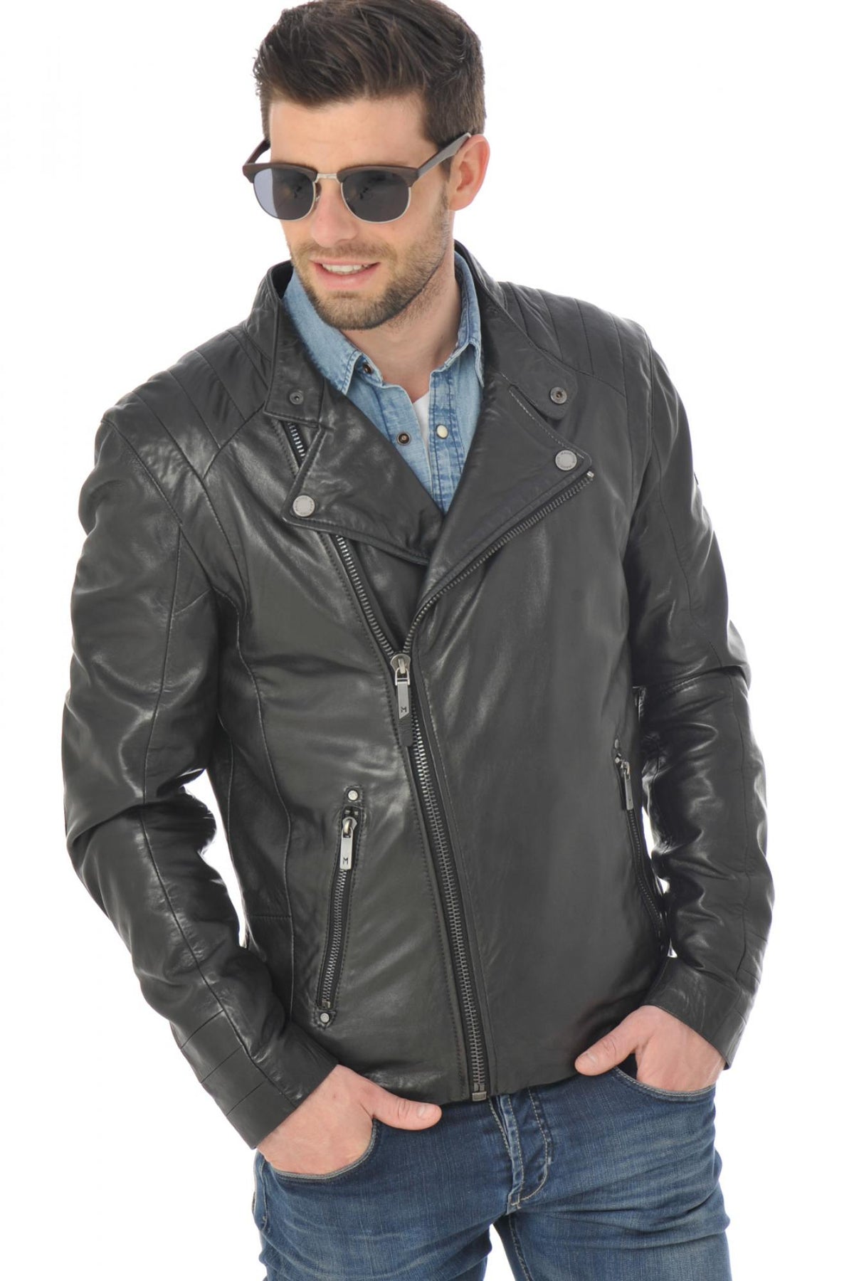 Mauritius biker collar jacket - Image n°3