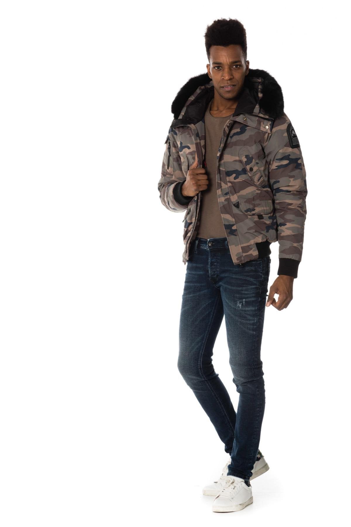 Helvetica women's camouflage jacket - Image n°2