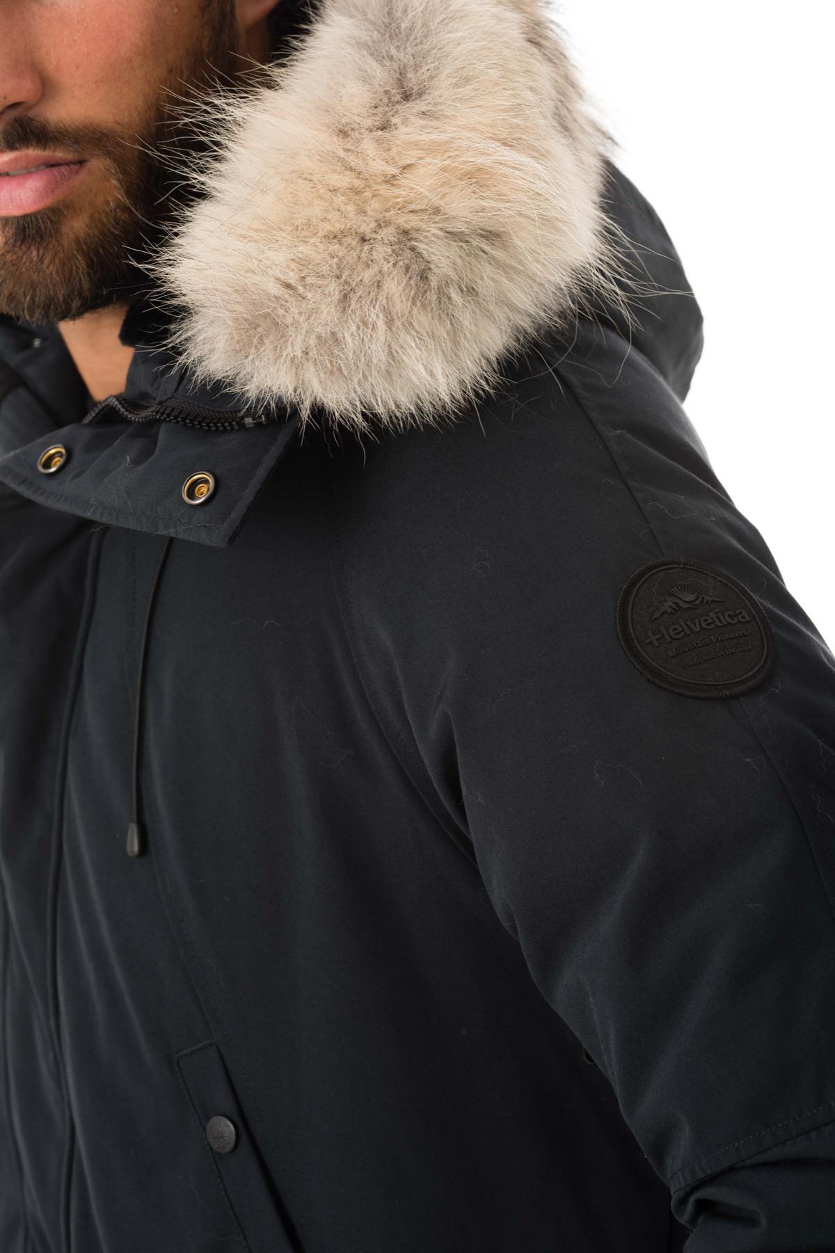 Helvetica men's navy blue parka - Image n°6