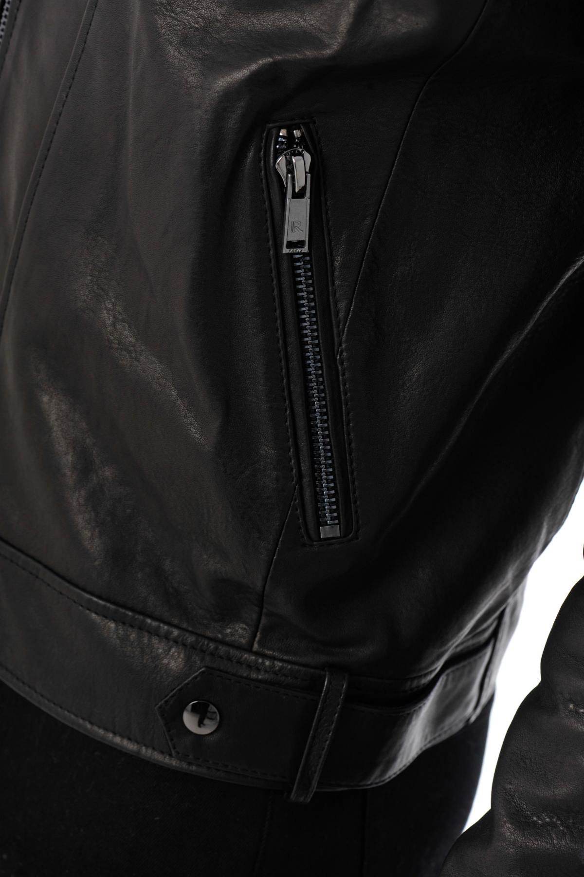 Grained lambskin leather jacket - Image n°6