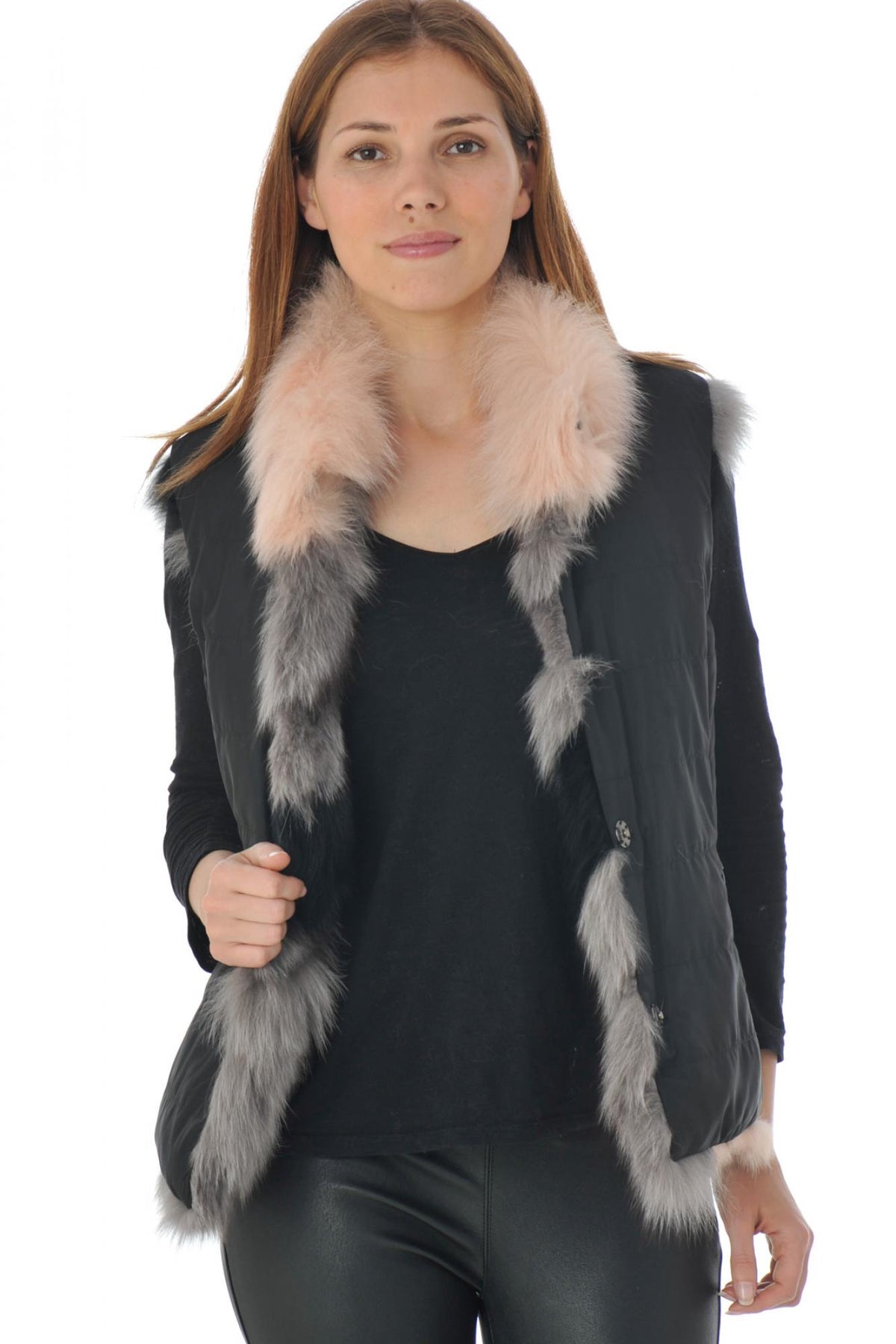 Sleeveless fox fur vest - Image n°6