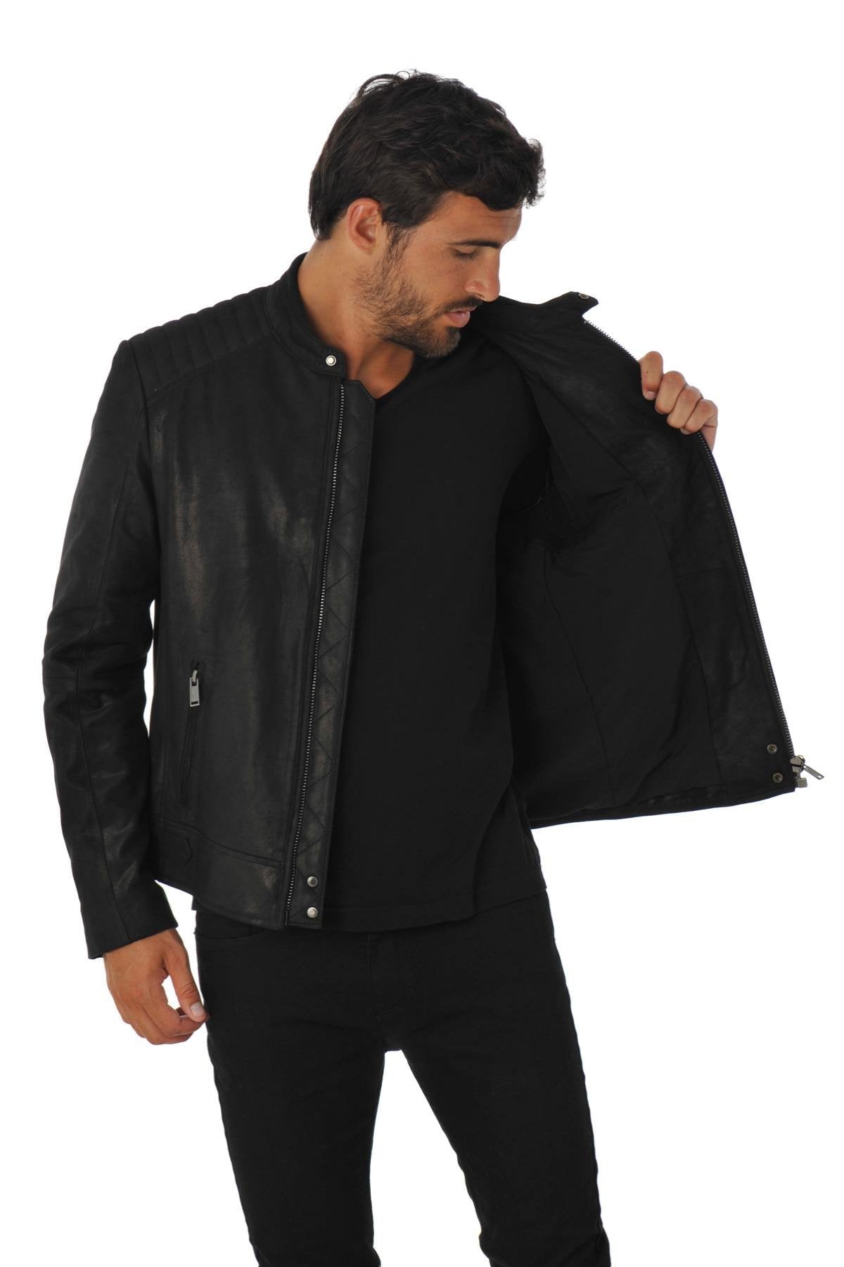  Lambskin biker jacket - Image n°4