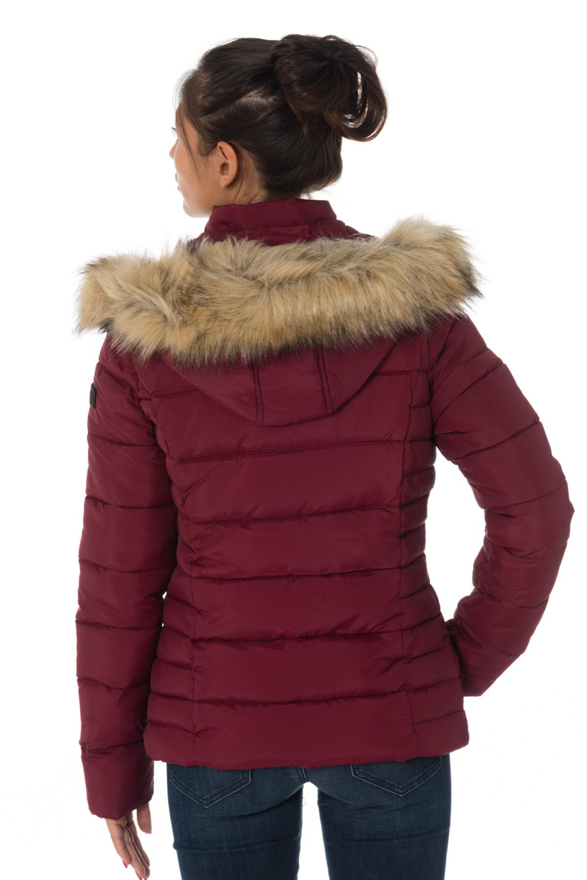 Kaporal women's burgundy down jacket - Image n°4