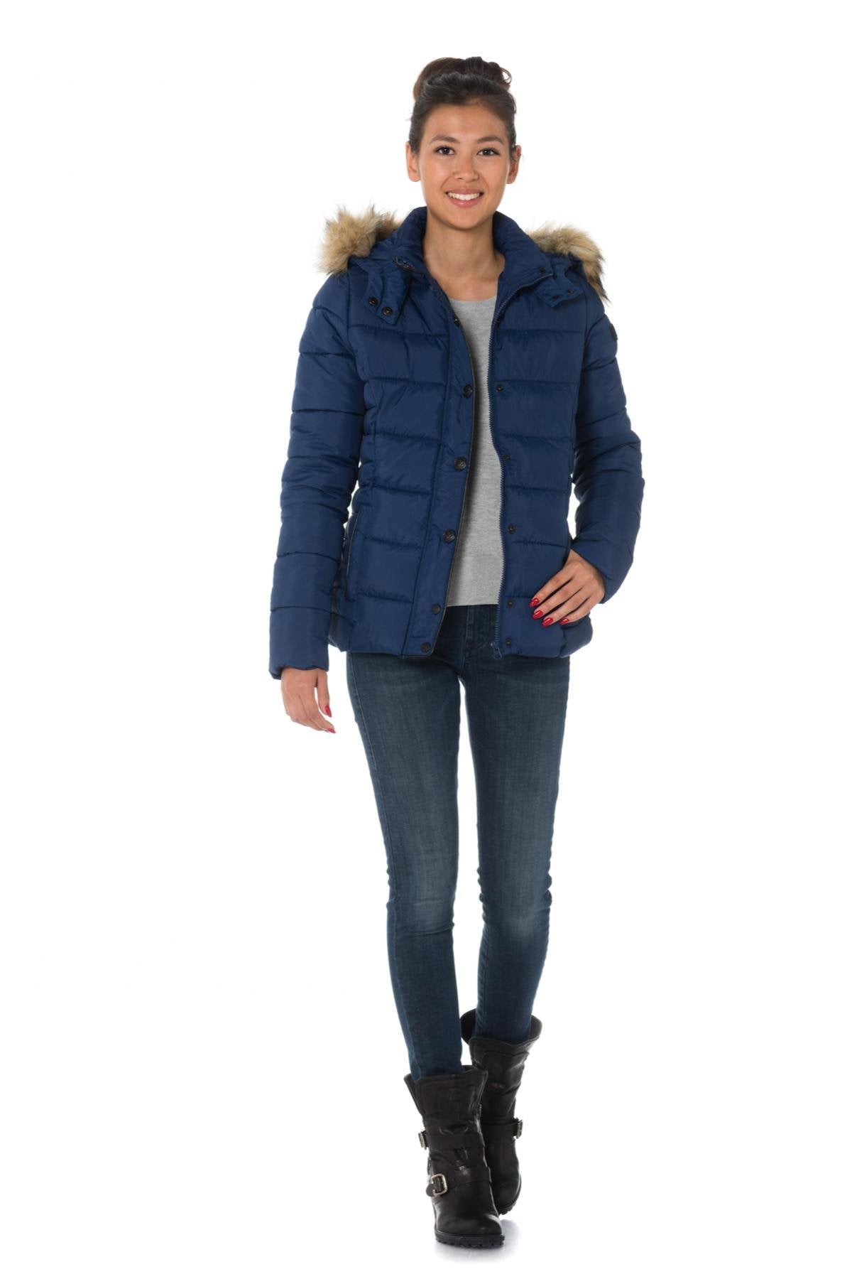  Kaporal women's navy blue down jacket - Image n°2