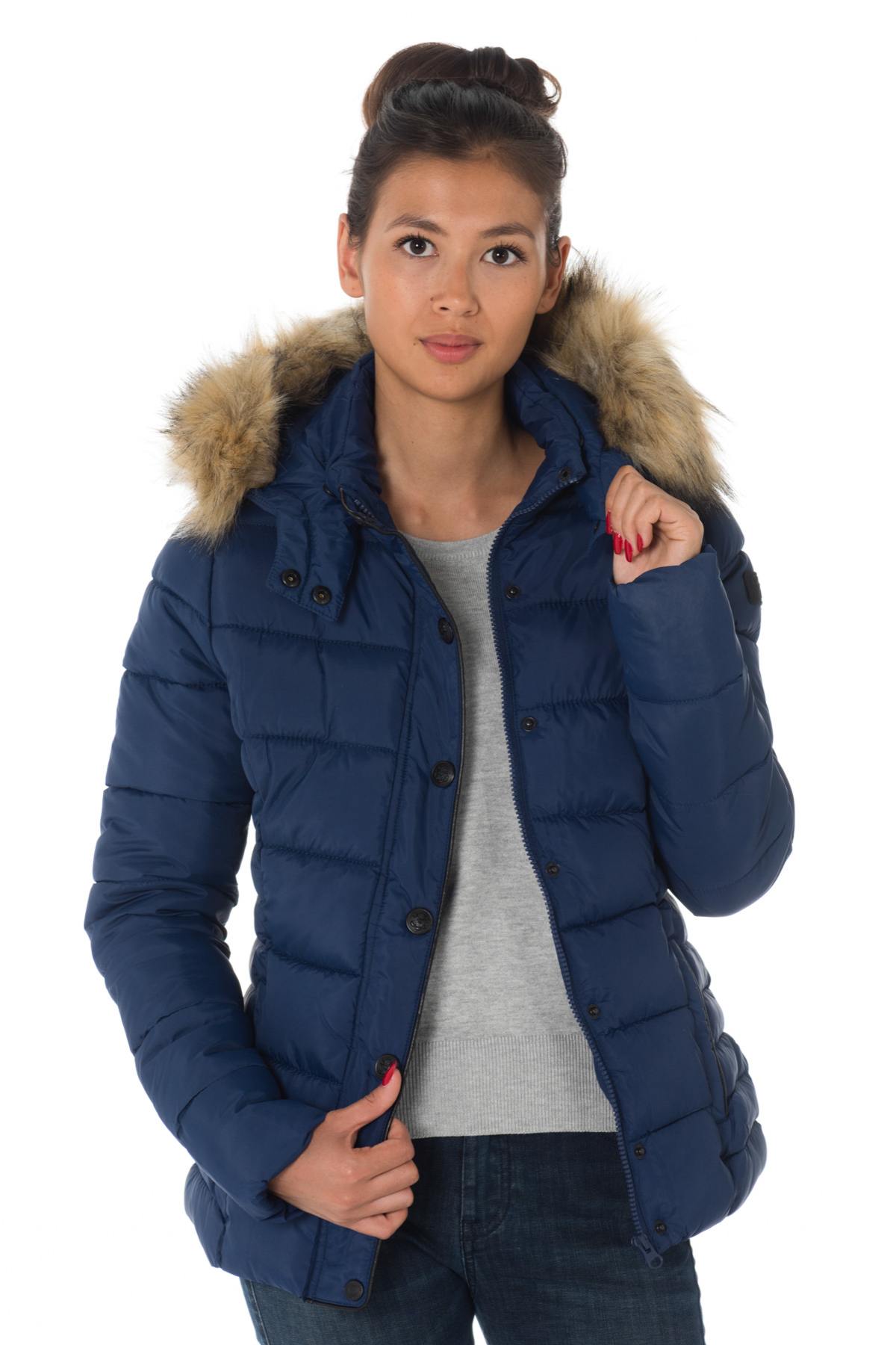  Kaporal women's navy blue down jacket - Image n°3