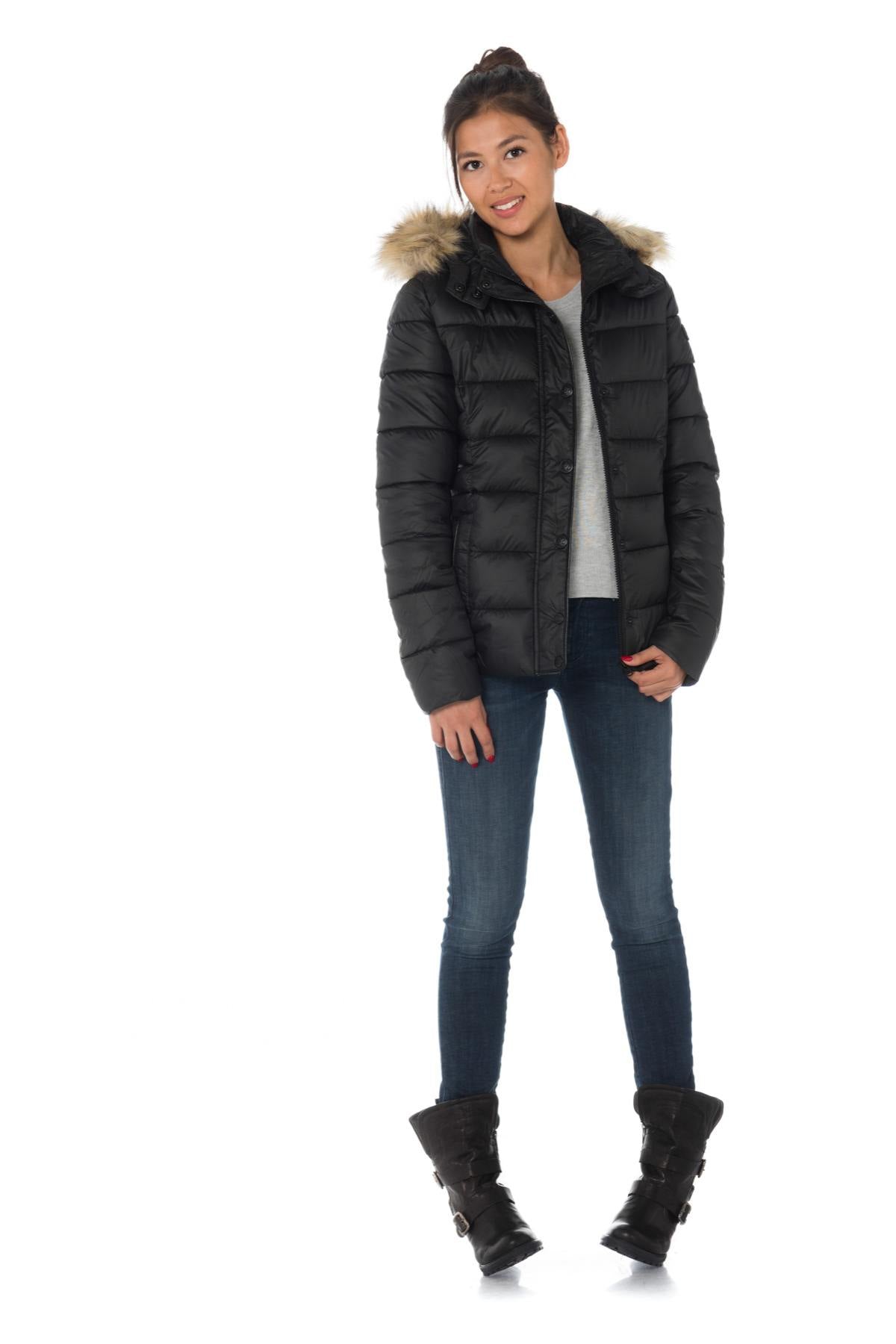 Kaporal women's black down jacket - Image n°2