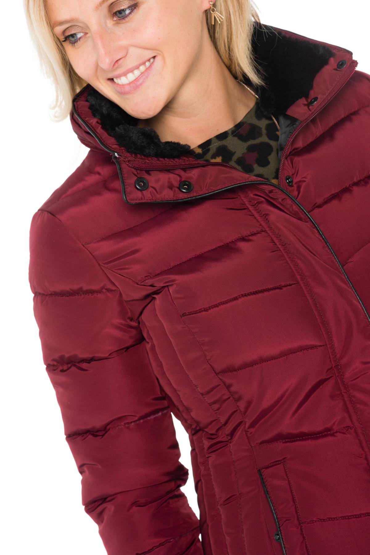 Kaporal women's casual burgundy down jacket - Image n°7