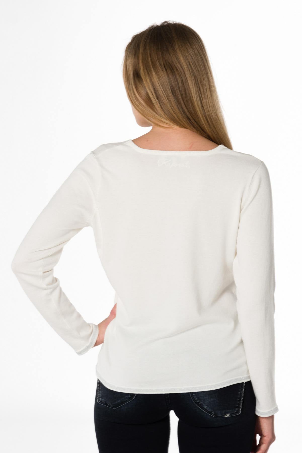 Feminine V-neck sweater - Image n°3