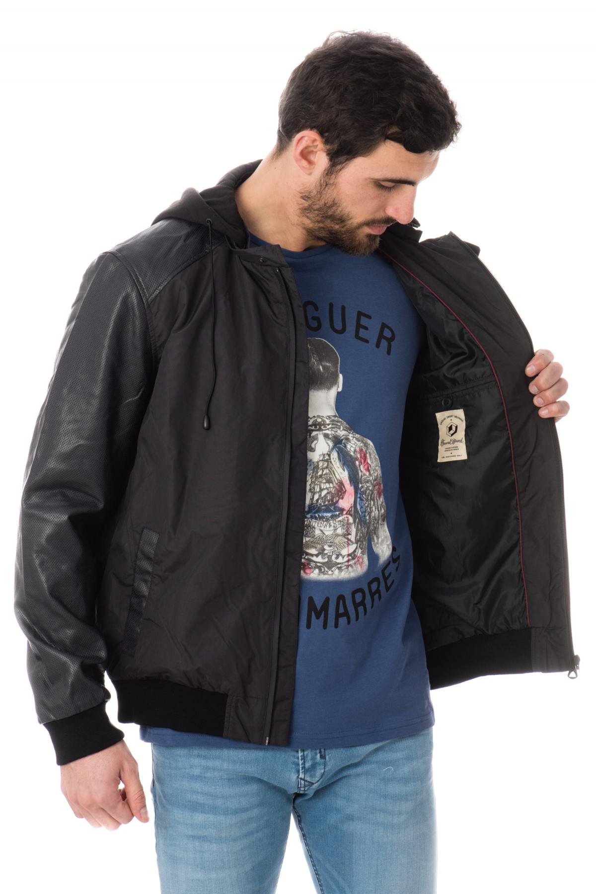 Kaporal men's jacket in black polyamide. - Image n°4