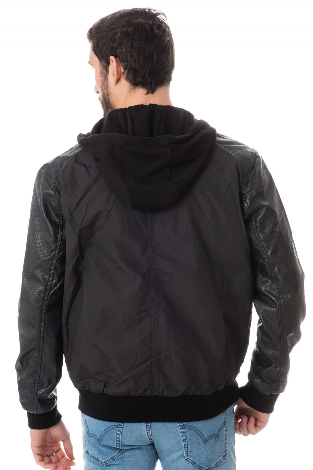 Kaporal men's jacket in black polyamide. - Image n°5