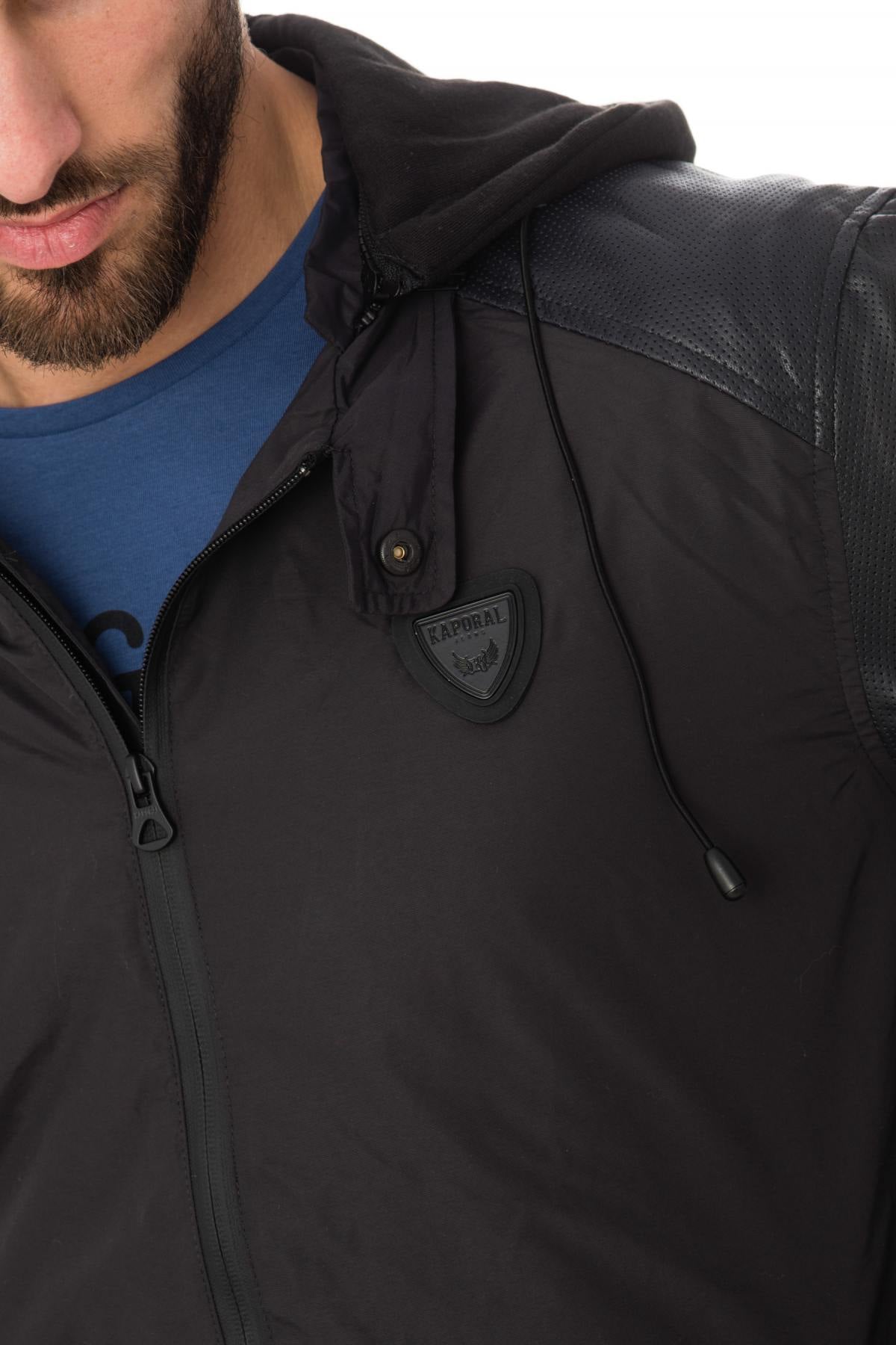 Kaporal men's jacket in black polyamide. - Image n°6