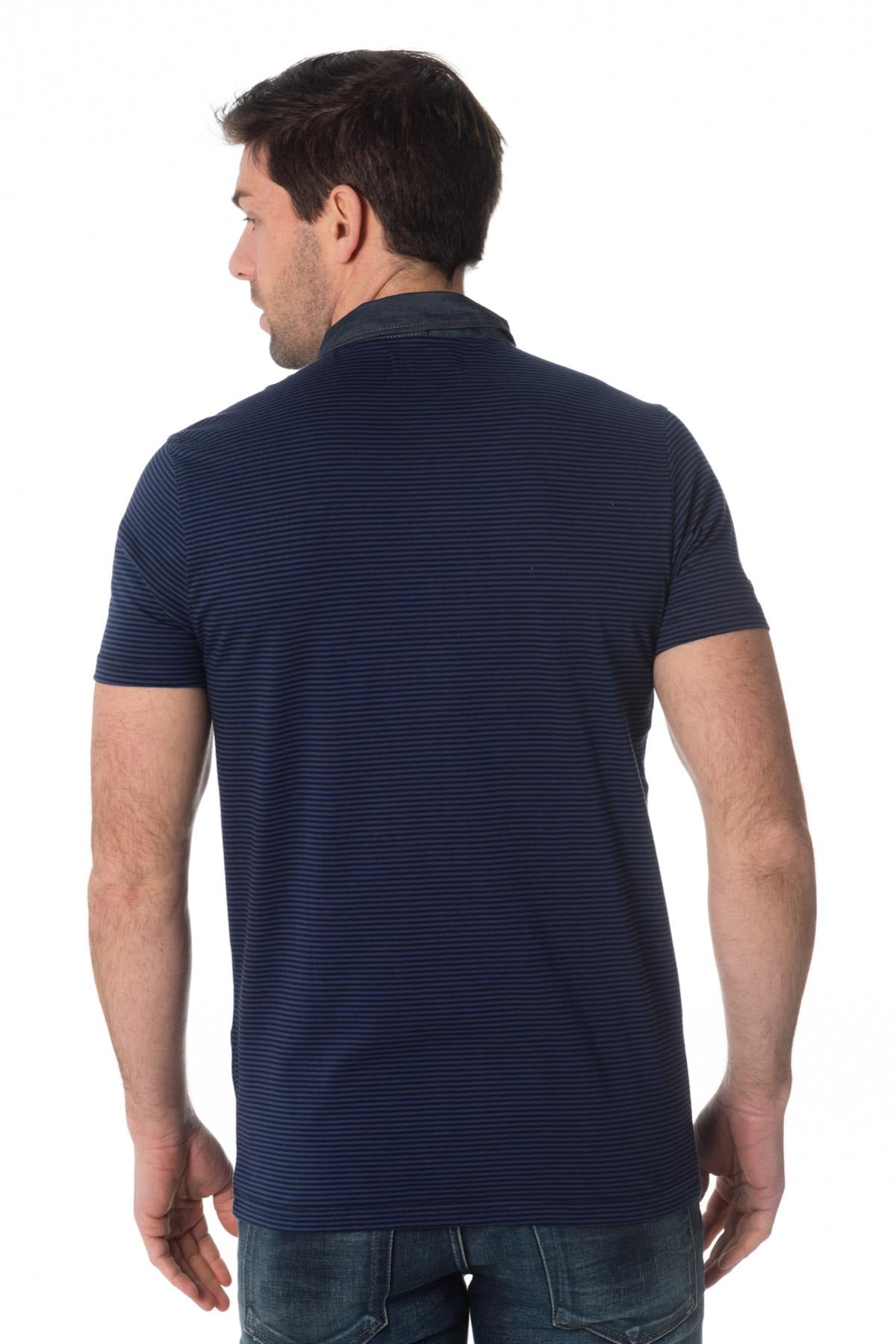  Kaporal men's blue striped polo shirt - Image n°3