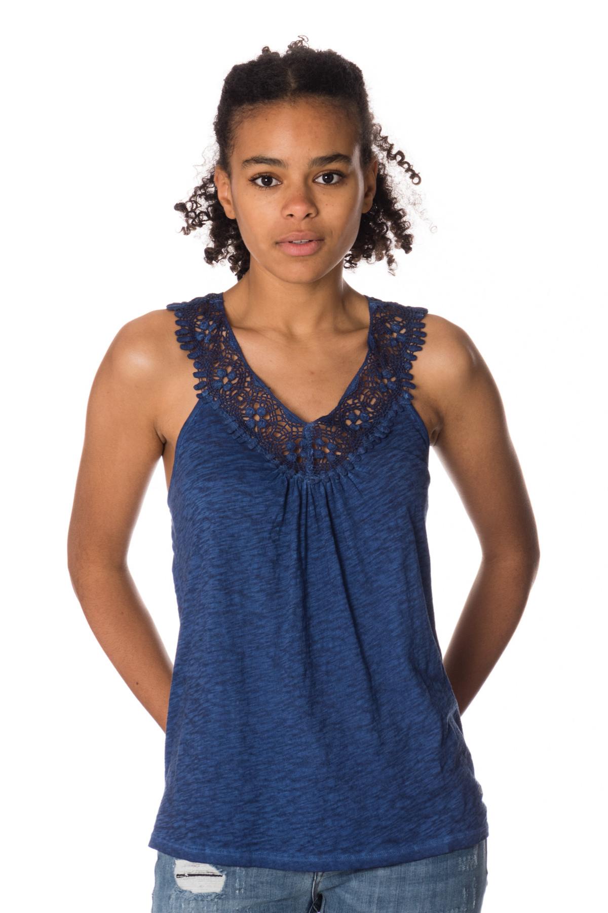 Kaporal women's navy blue tank top - Image n°4