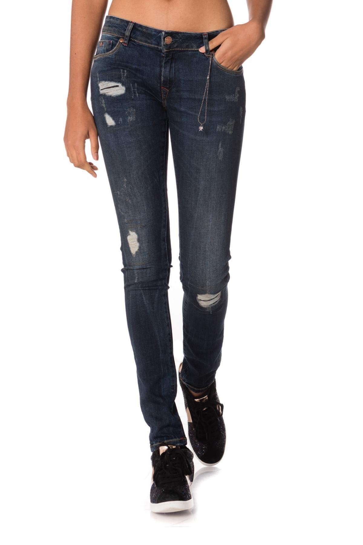 Kaporal women's jeans with worn and torn effect - Image n°1