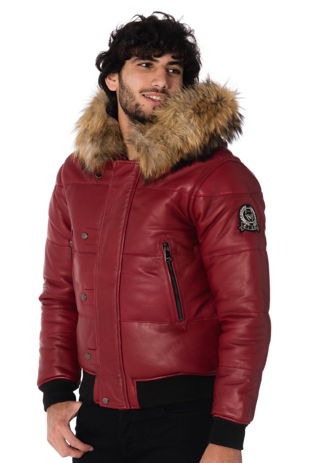 LADC men's red down jacket - Image n°1