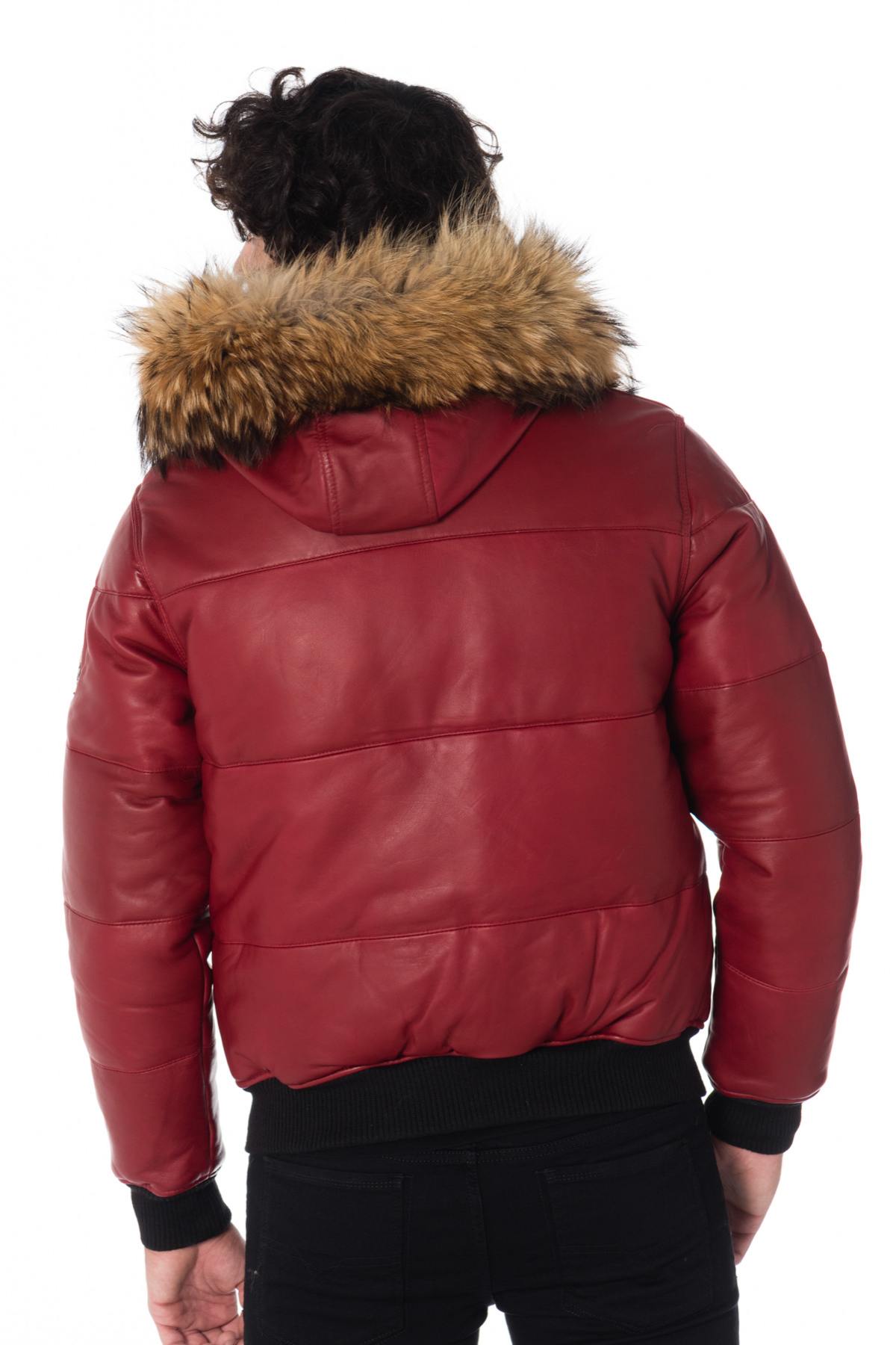 LADC men's red down jacket - Image n°6