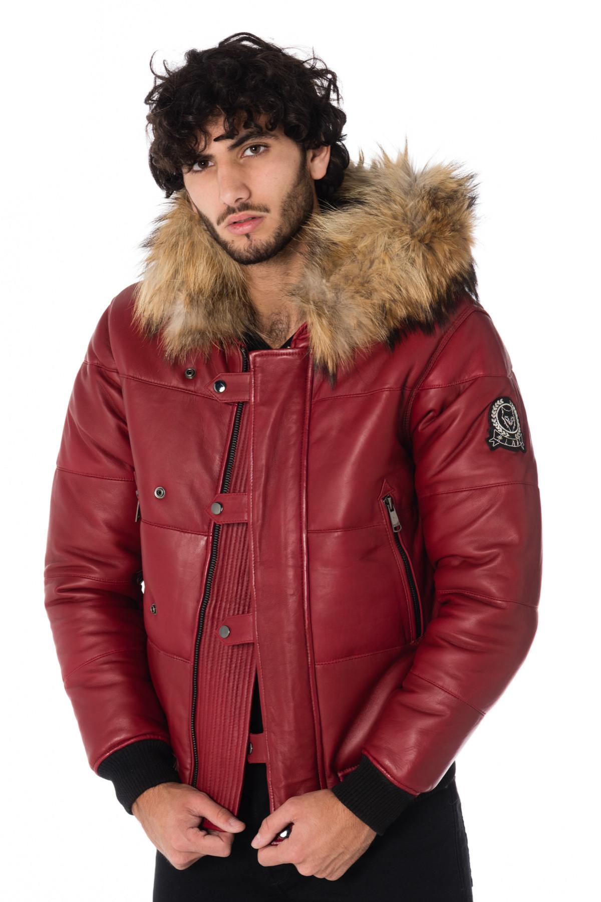 LADC men's red down jacket - Image n°4