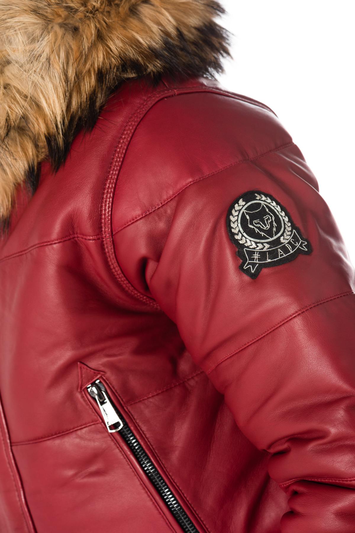 LADC men's red down jacket - Image n°5