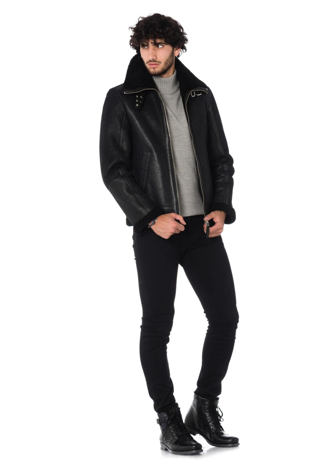 LADC men's black bomber jacket - Image n°2