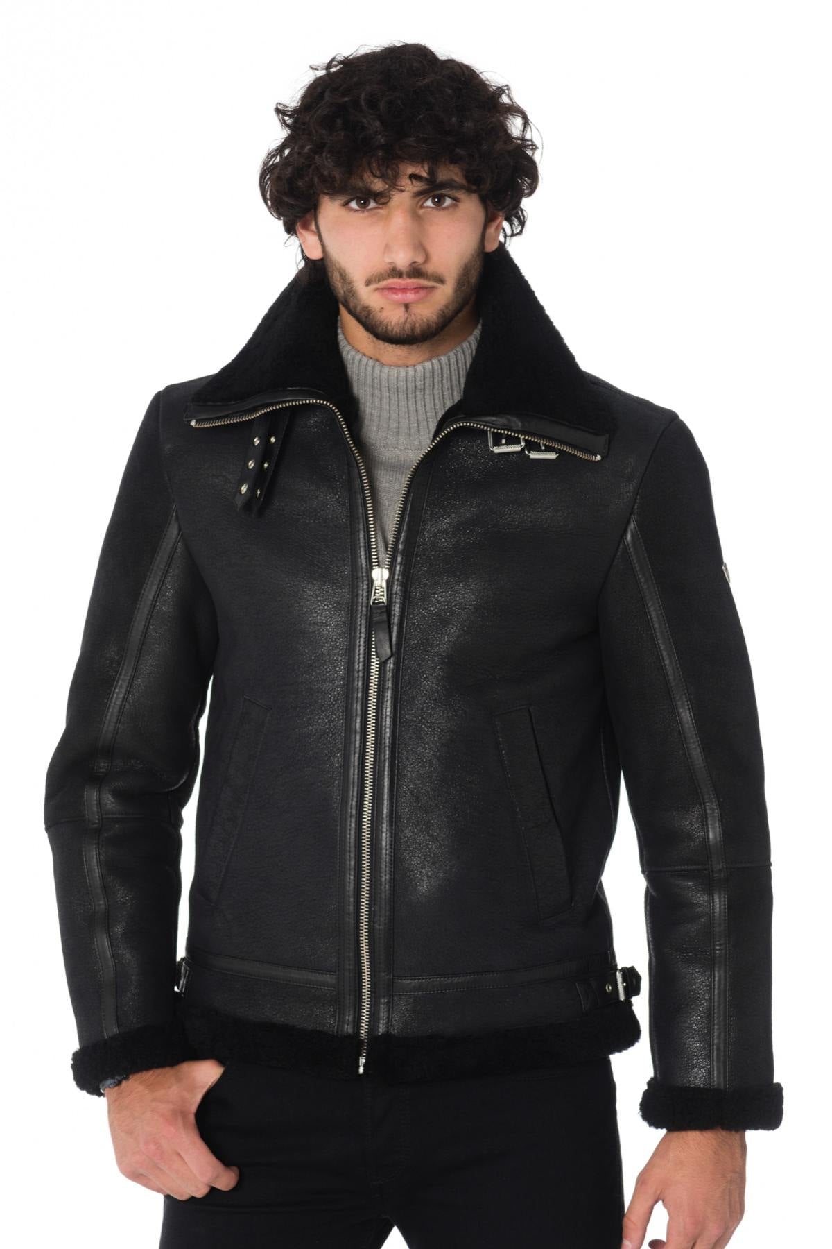 LADC men's black bomber jacket - Image n°1