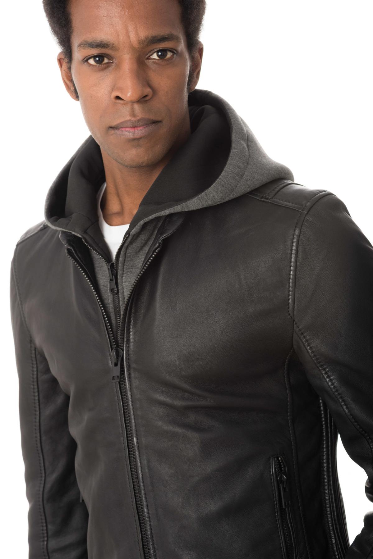 Hooded lambskin jacket - Image n°8