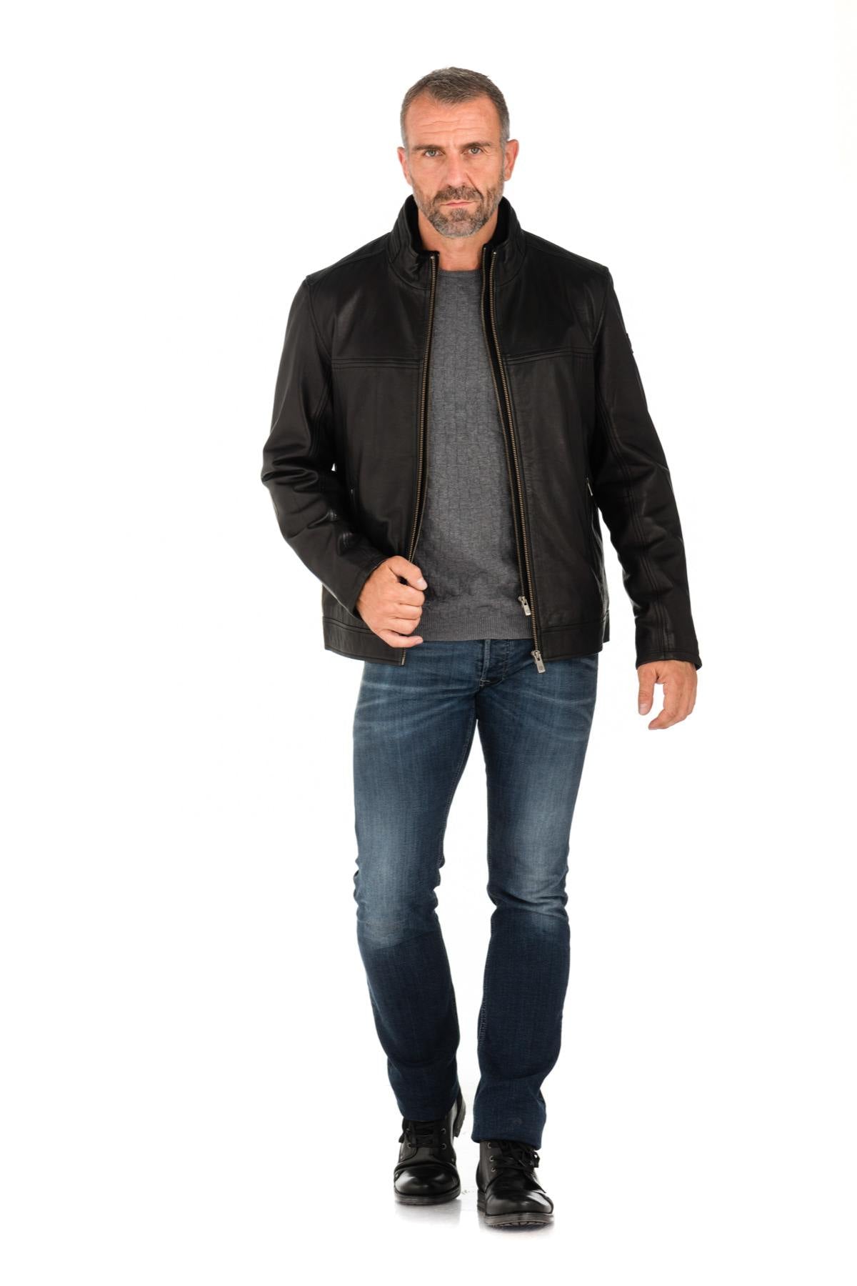 Milestone men's lambskin jacket - Image n°2