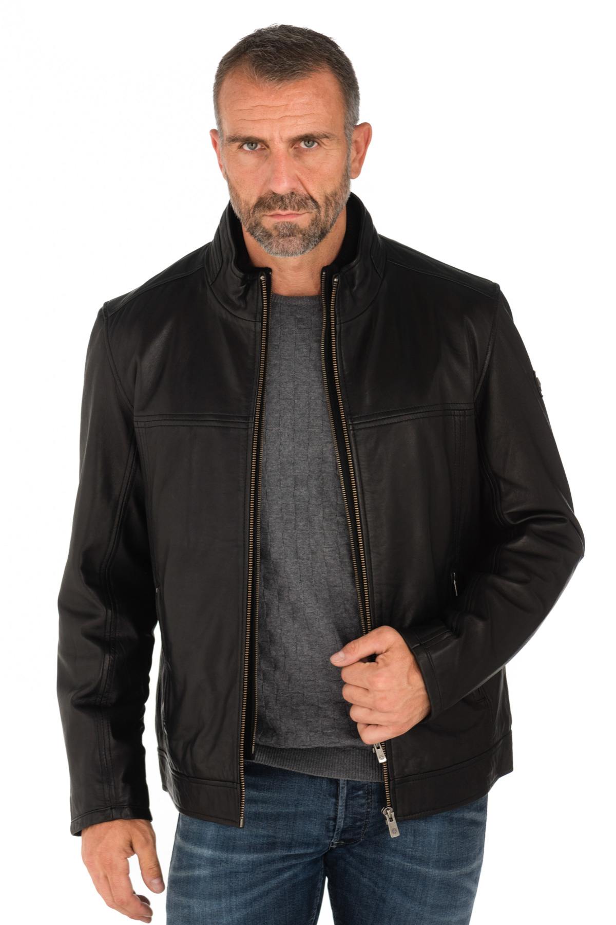 Milestone men's lambskin jacket - Image n°1