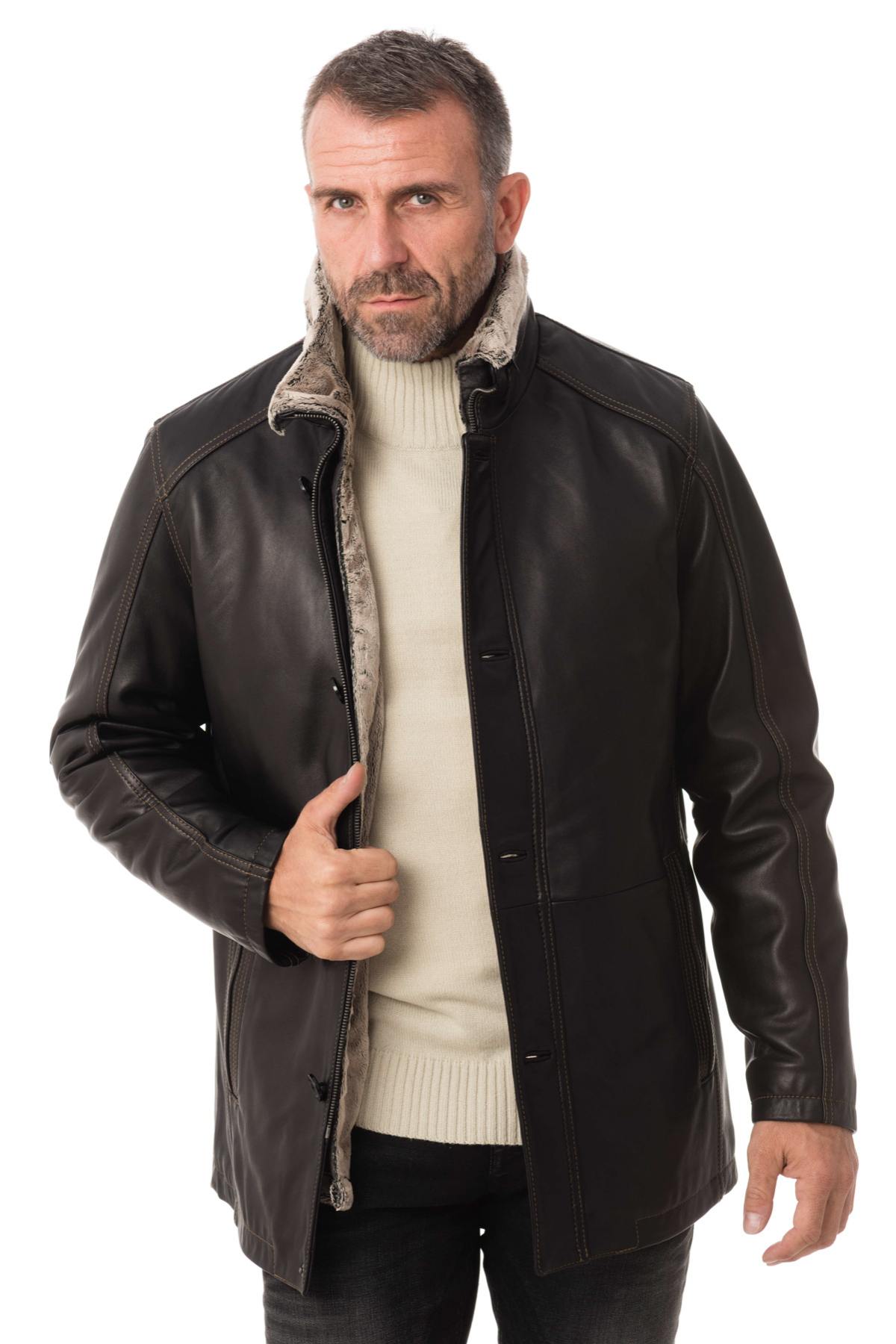  Men's lambskin leather jacket - Image n°3