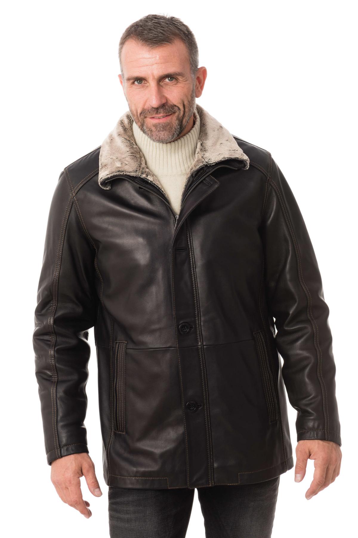  Men's lambskin leather jacket - Image n°4