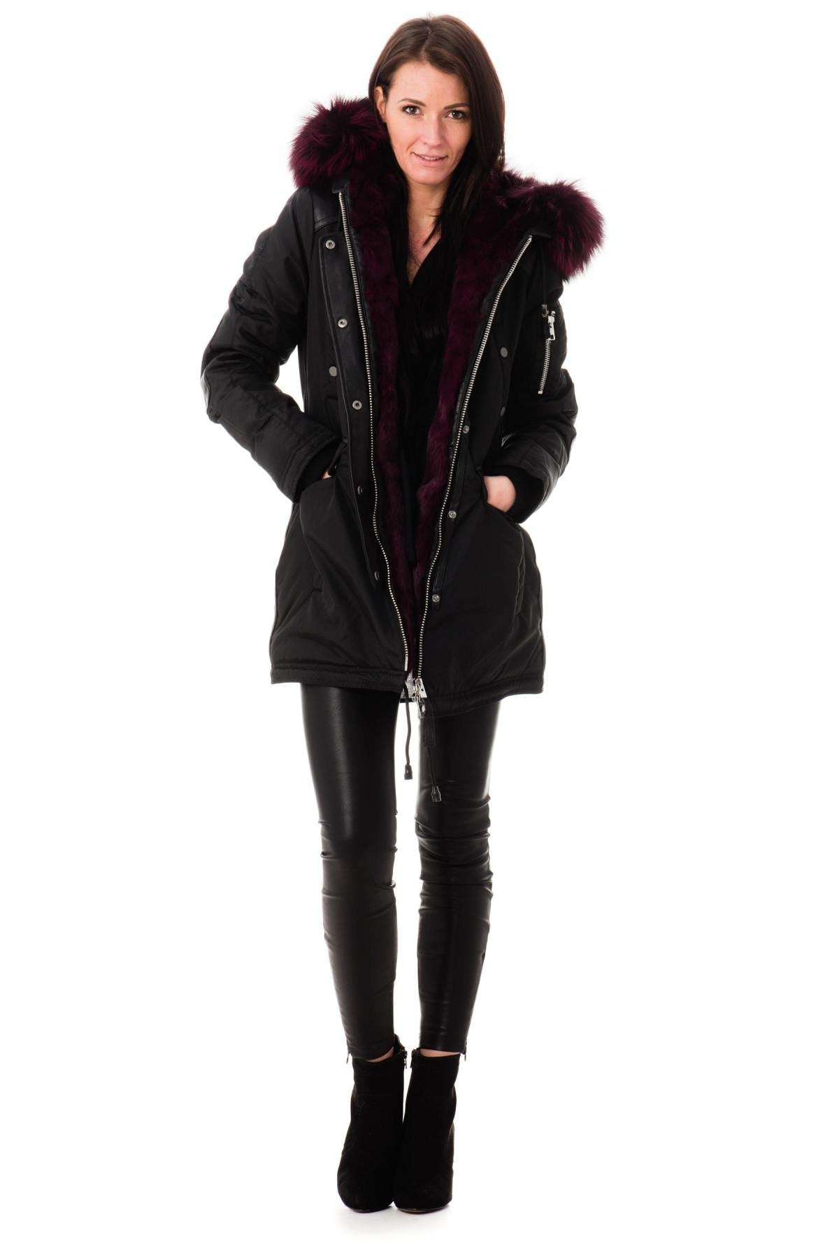 Women's Jacket Melrose Black Magenta - Image n°3