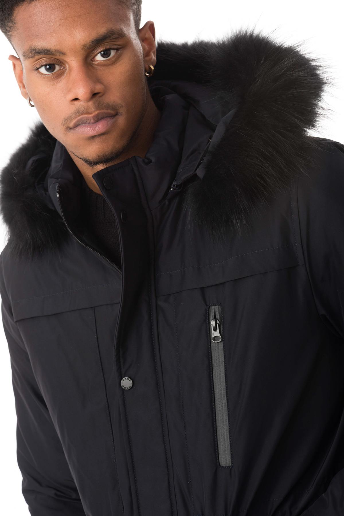 Men's navy blue thinsulate parka - Image n°7