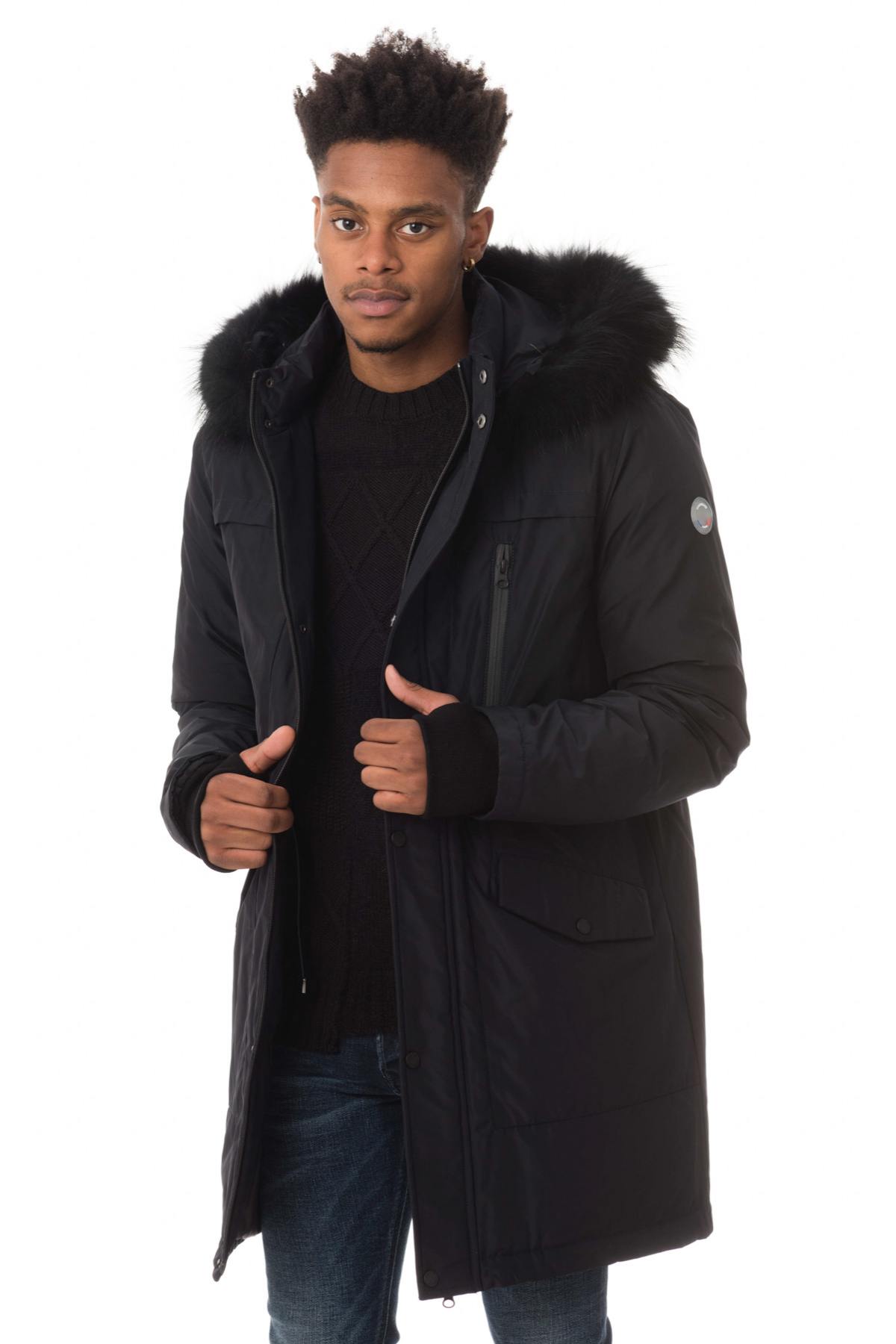 Men's navy blue thinsulate parka - Image n°6