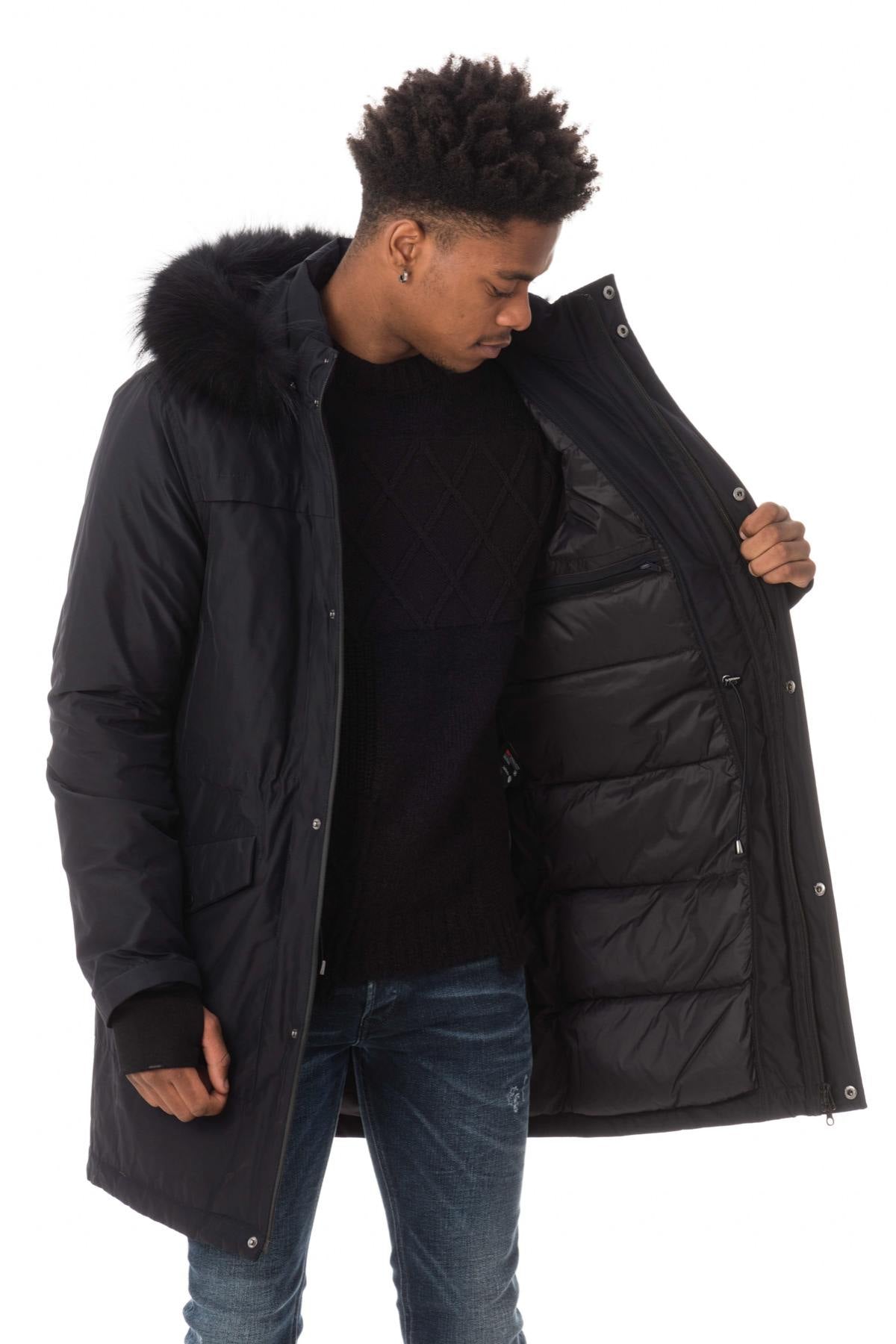 Men's navy blue thinsulate parka - Image n°4