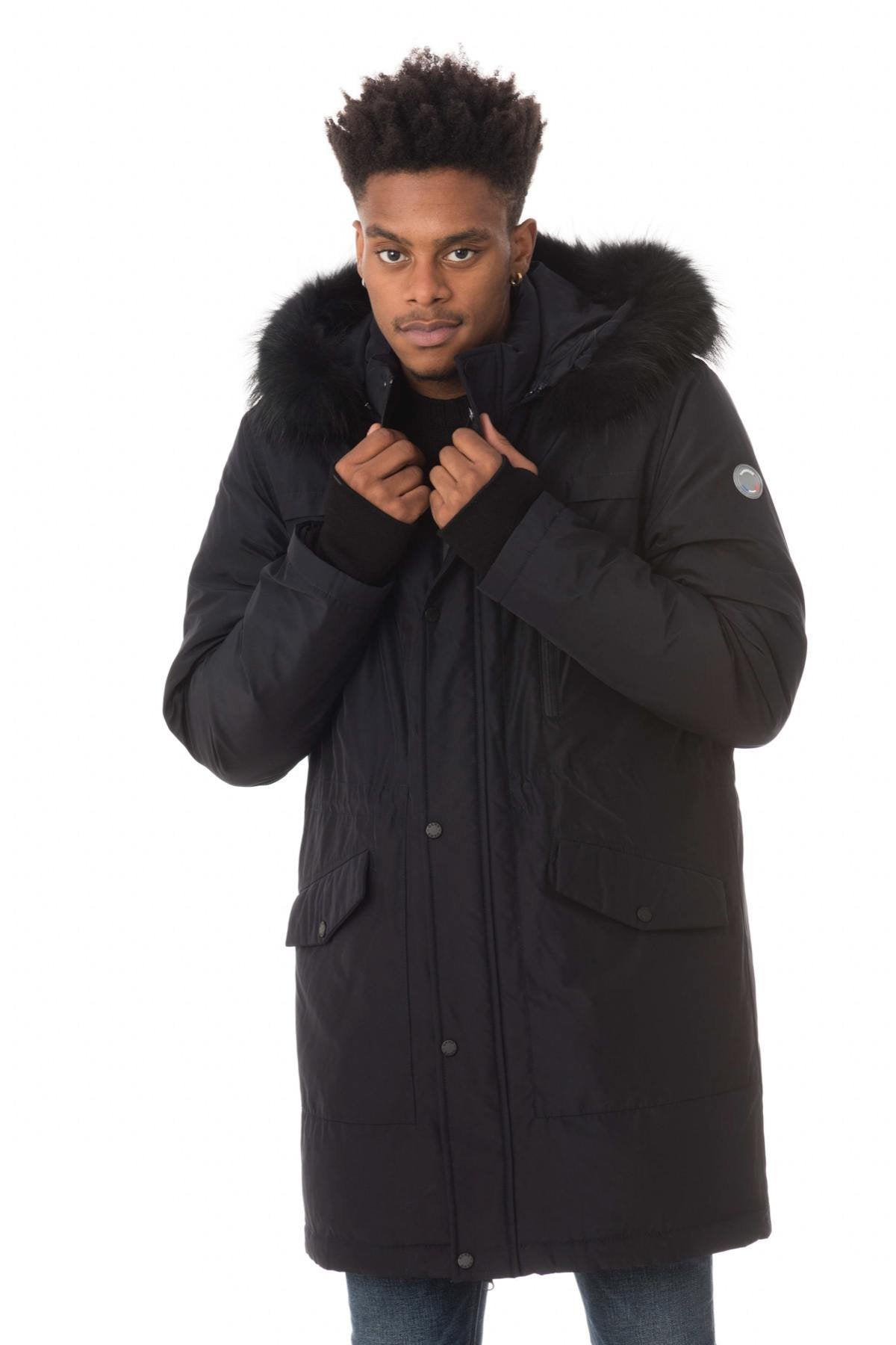 Men's navy blue thinsulate parka - Image n°5