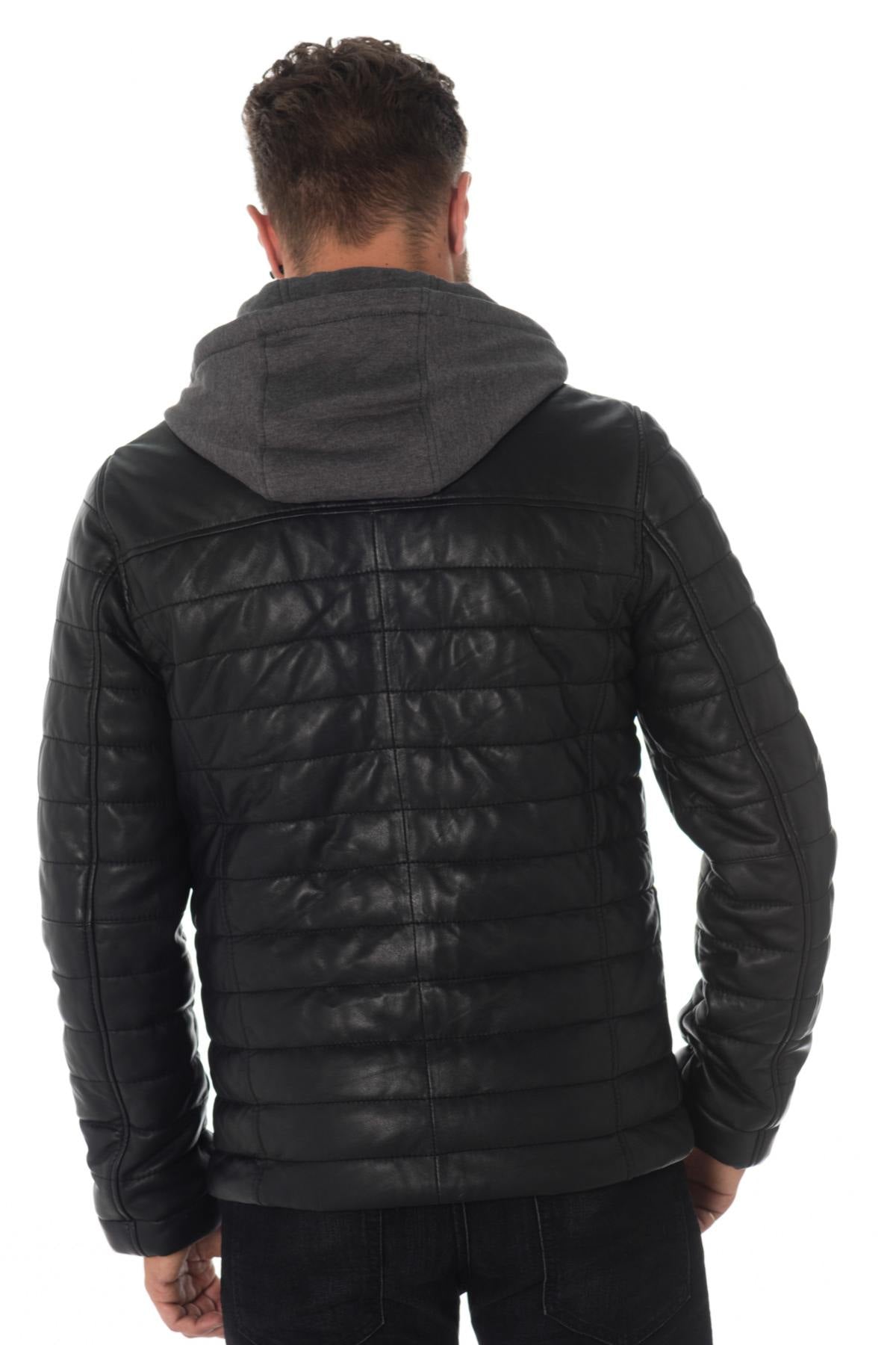 Black down jacket with hood Oakwood - Image n°5