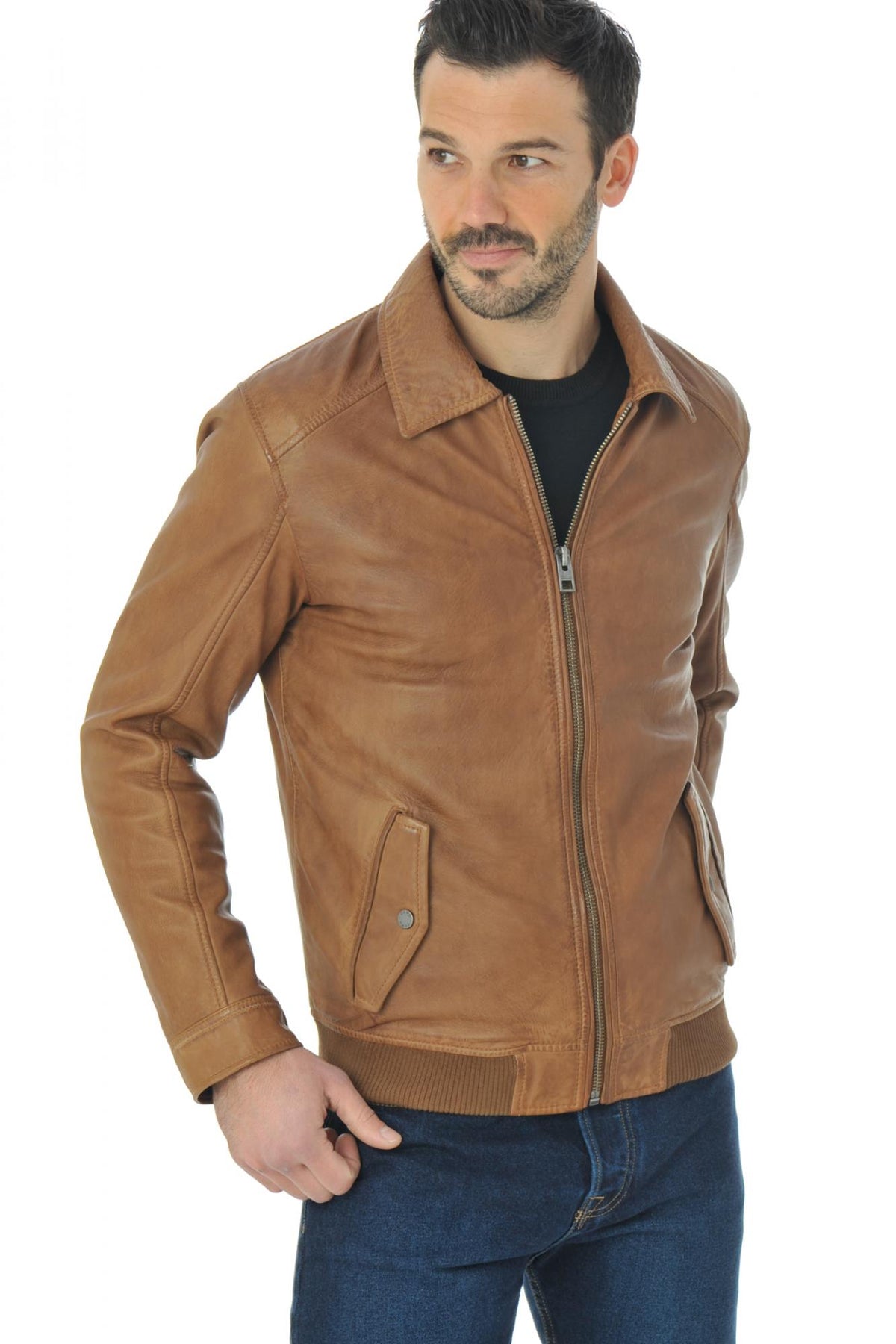 Brown jacket from Oakwood with shirt collar - Image n°1