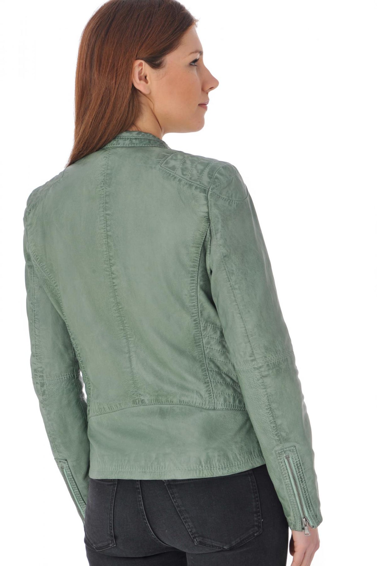 Oakwood tonic green leather jacket - Image n°5