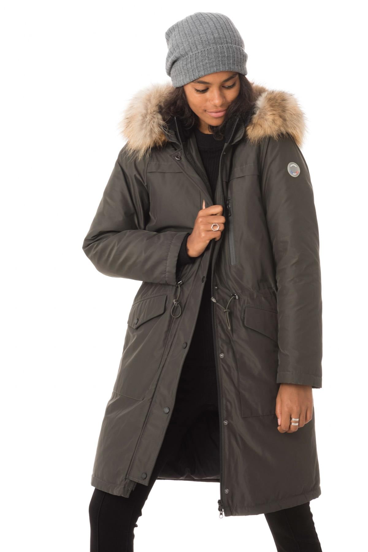 Large Parka for women oakwood khaki - Image n°4