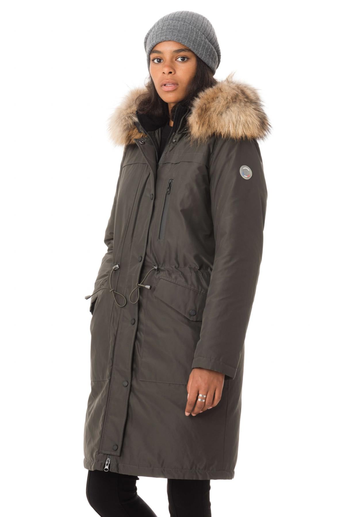 Large Parka for women oakwood khaki - Image n°3