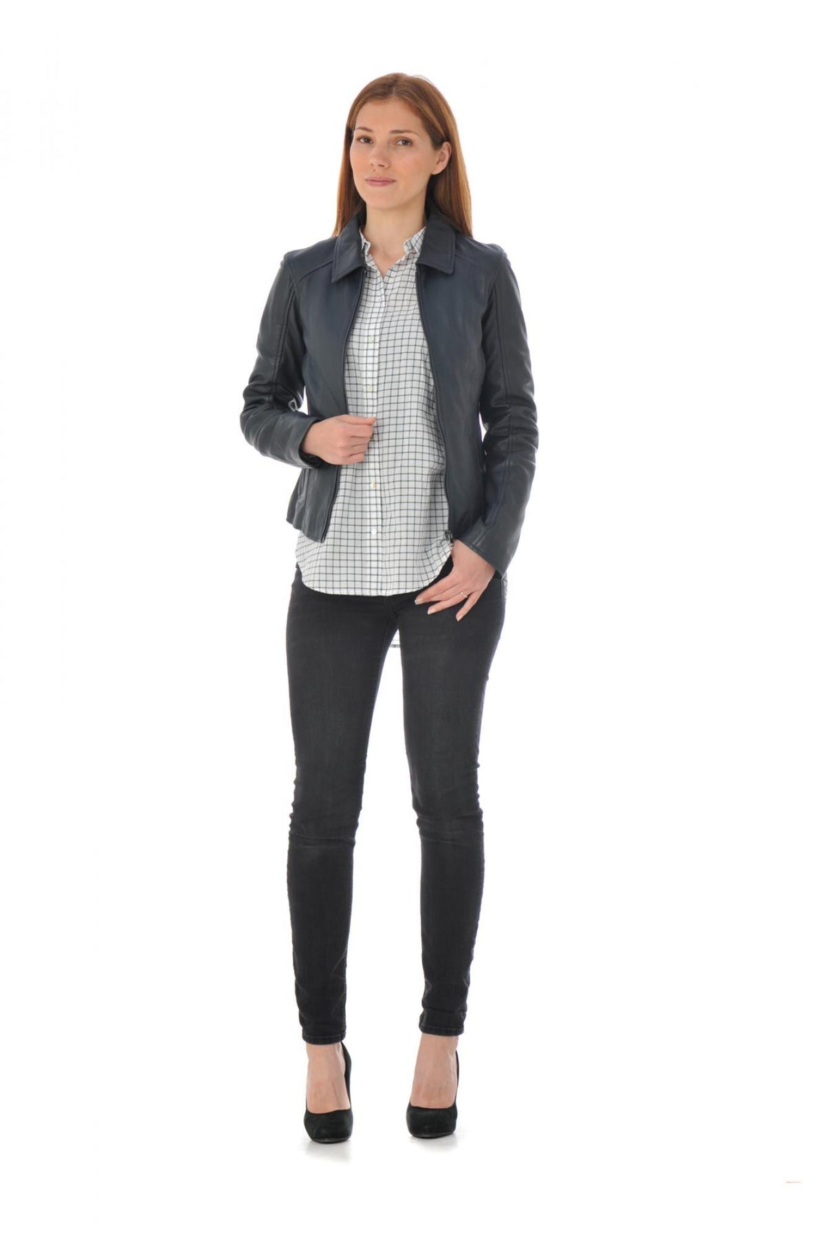  Women's jacket with shirt collar - Image n°2